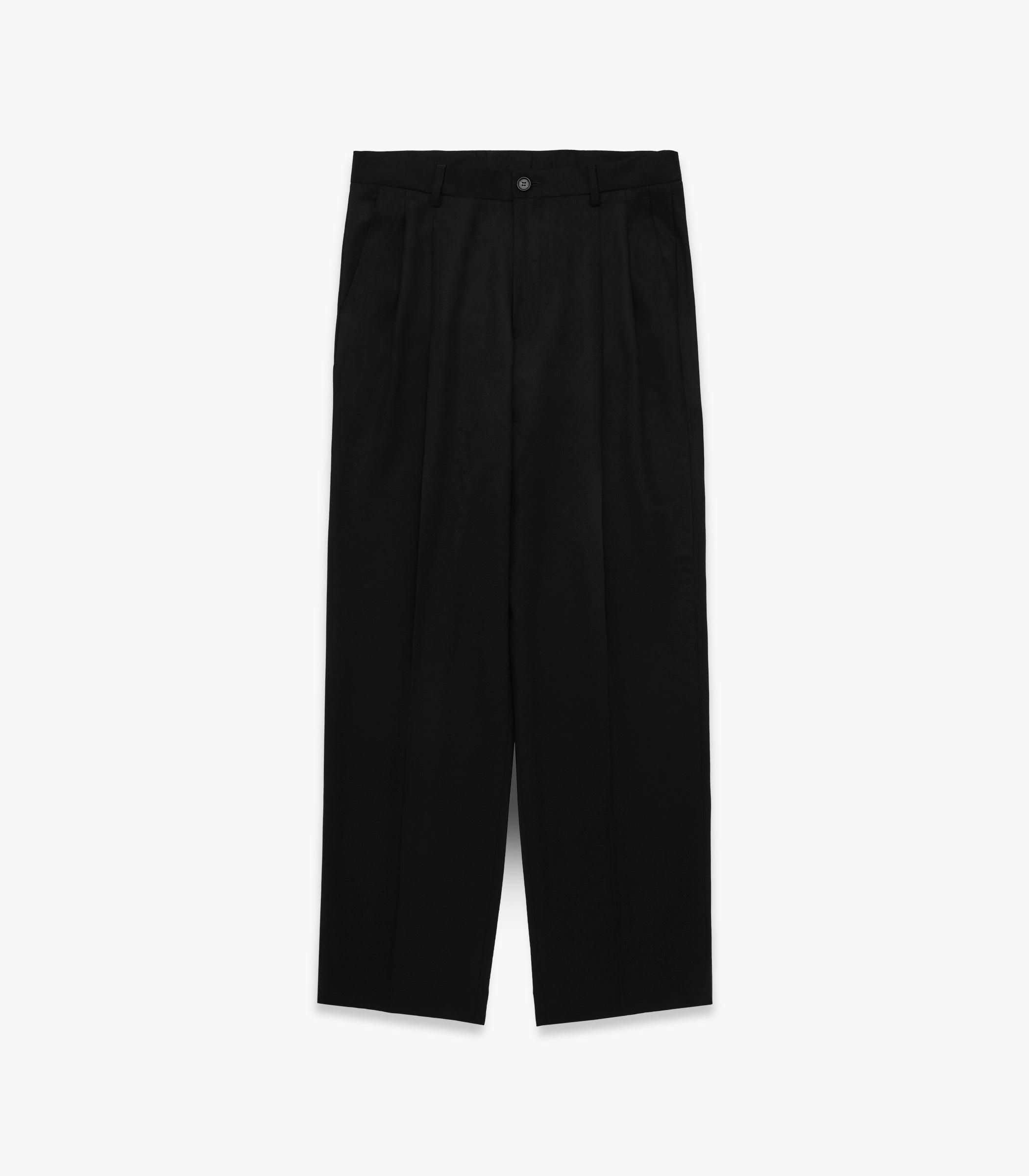 Miles Wool Flannel Pleated Trouser