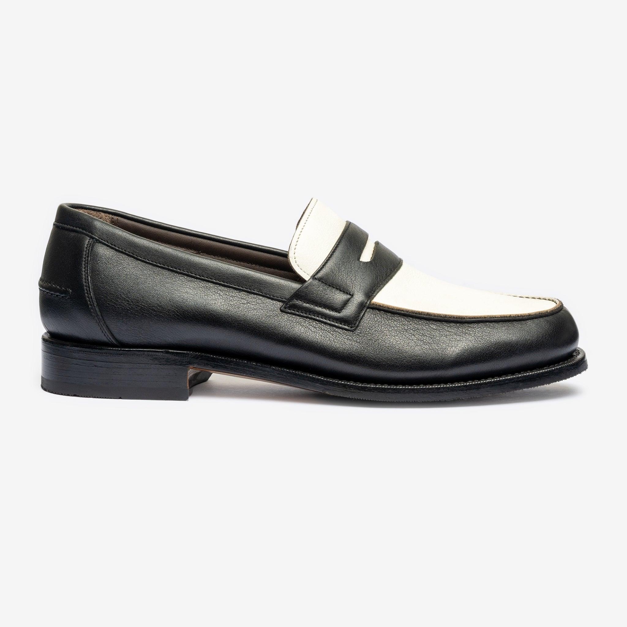 Spectator Loafer | Blanc & Noir Milled - Armin Last