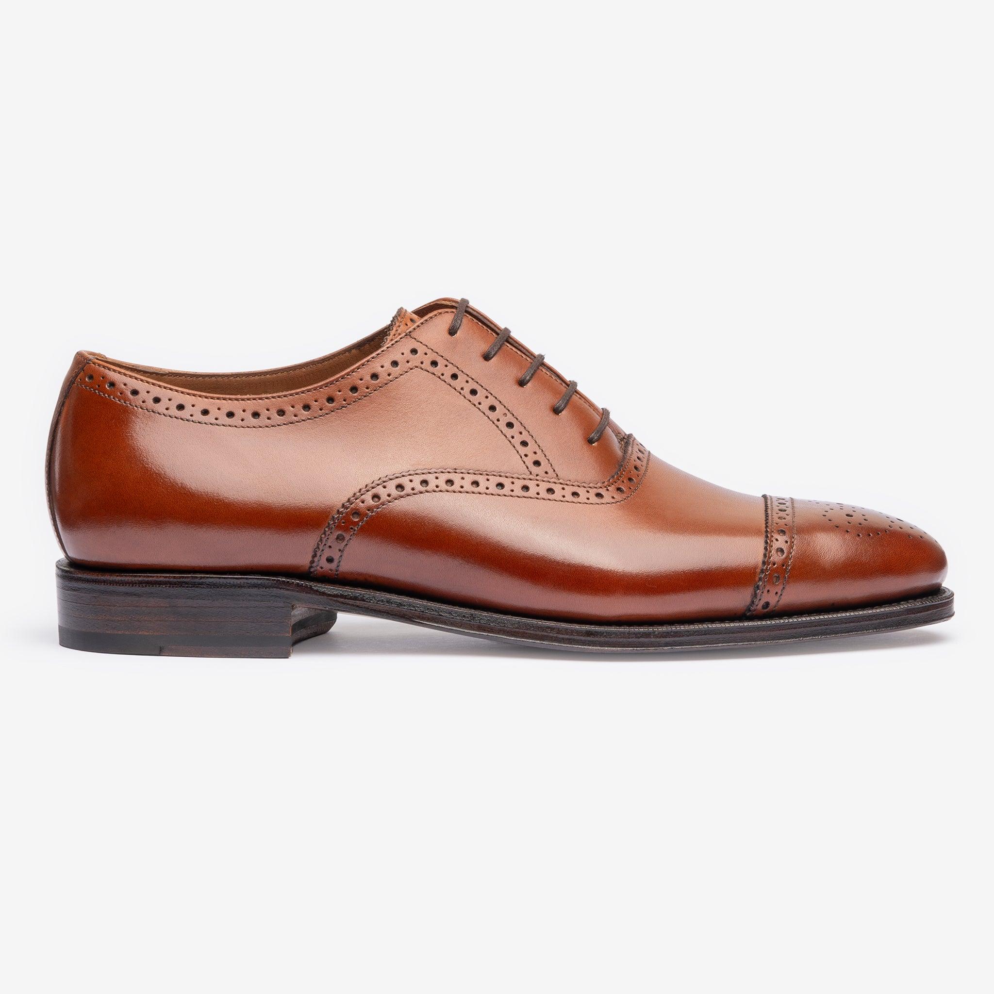 Semi Brogue Oxford | Tan - Zip Last