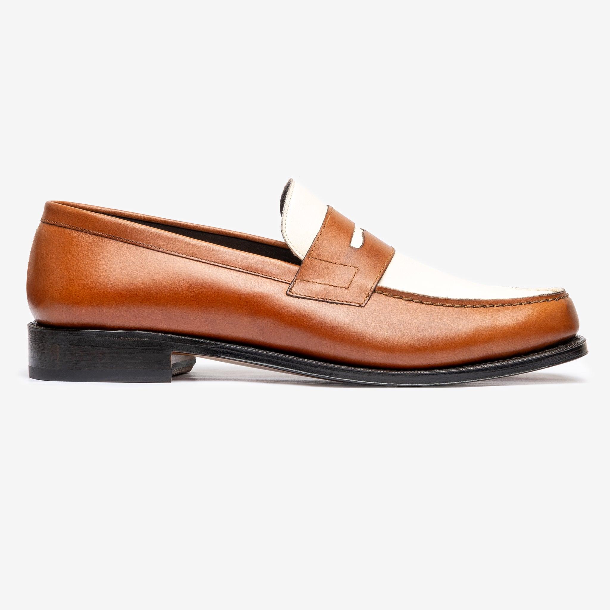 Spectator Loafer | Tan & Blanc Milled - Armin Last
