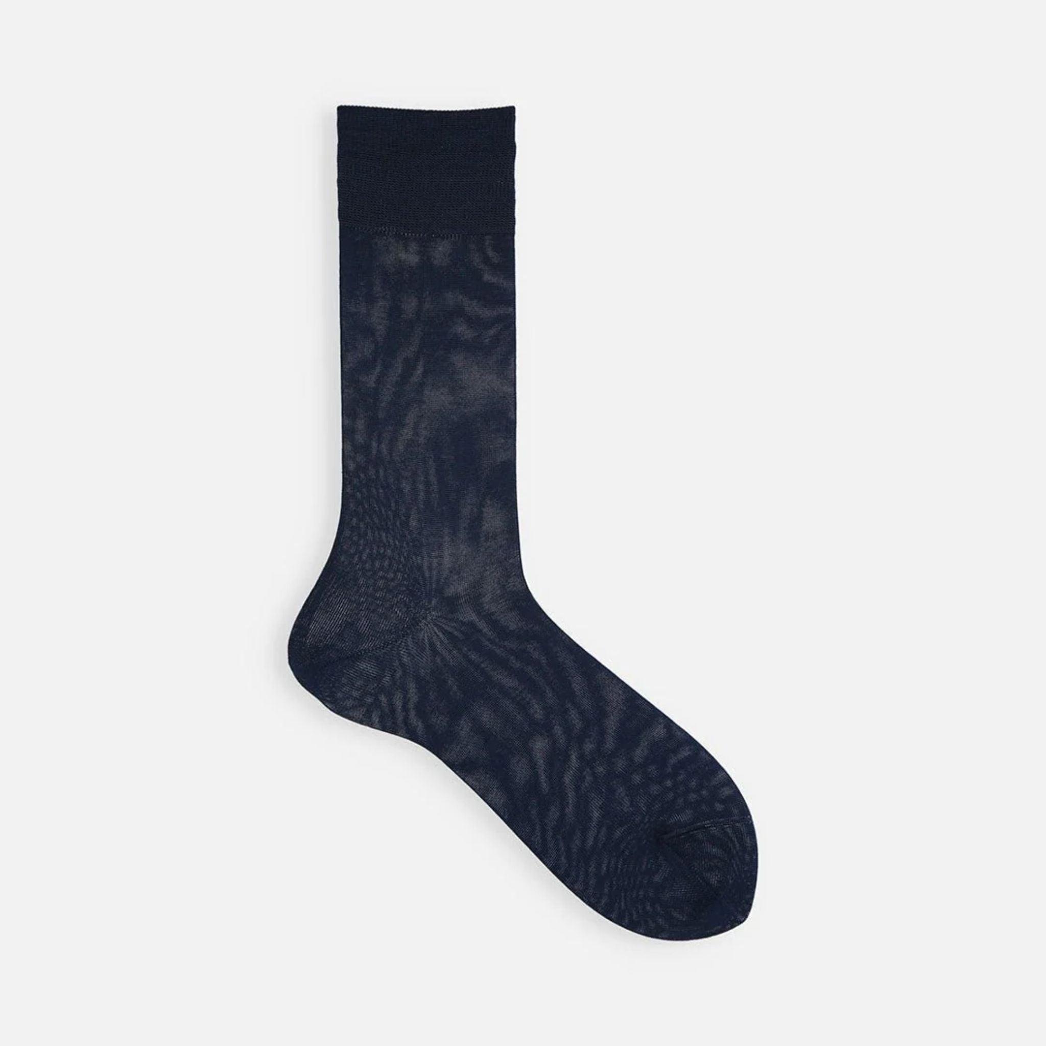 Cotton Plain Socks | Navy - by Tabio