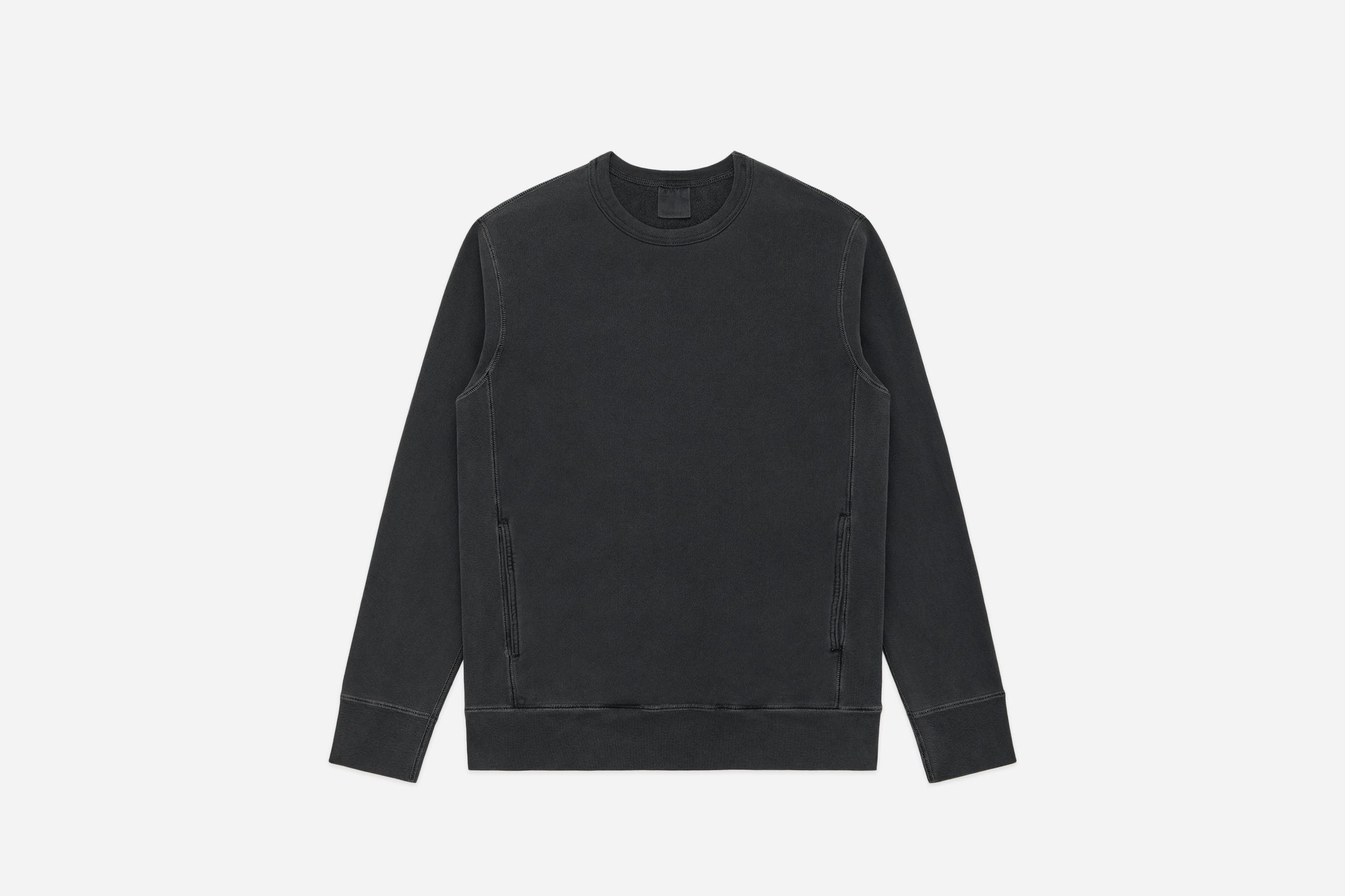 Garment Dyed French Terry Crewneck ~ Smoke