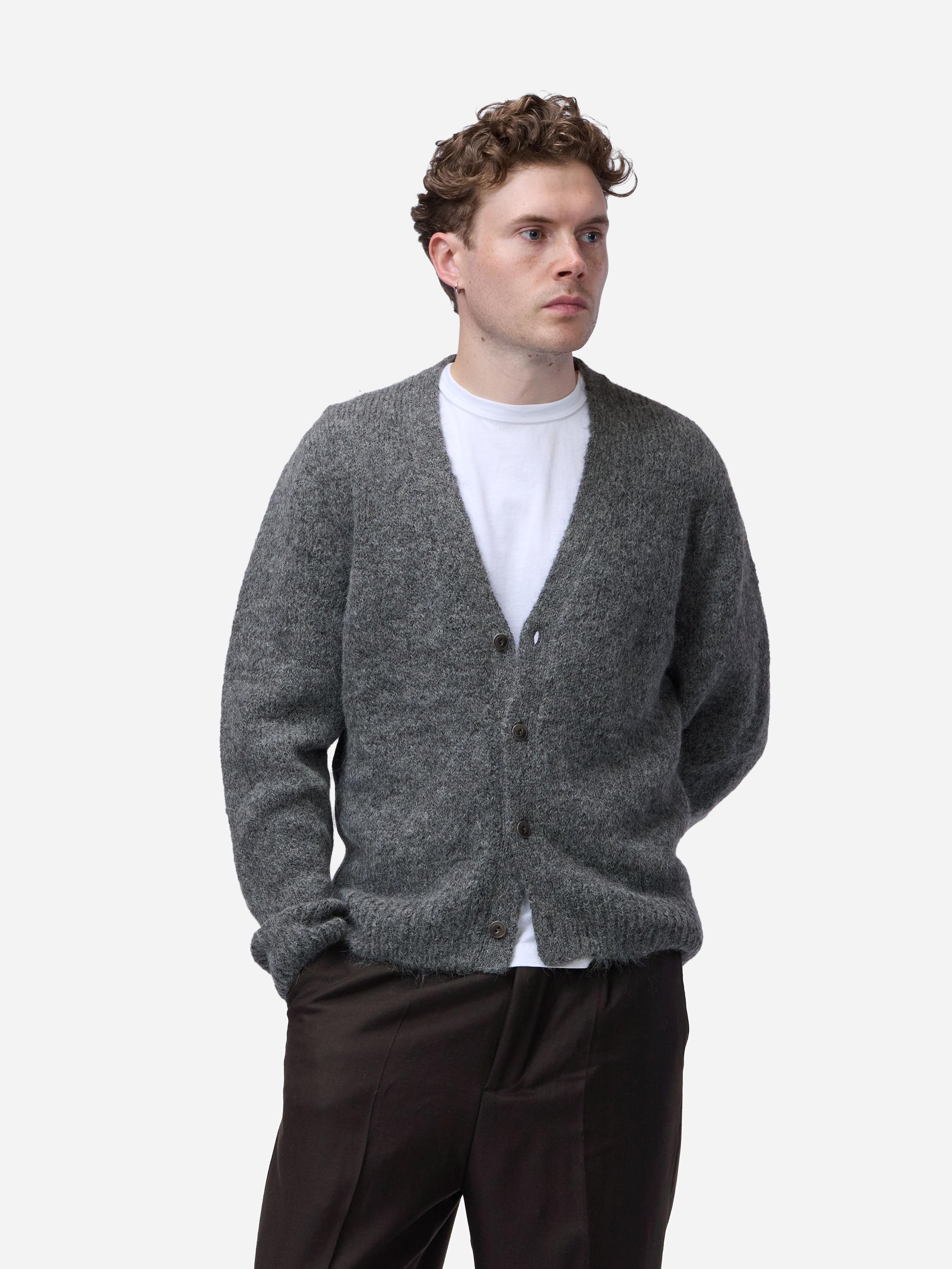 Classic Cardigan ~ Pewter Alpaca