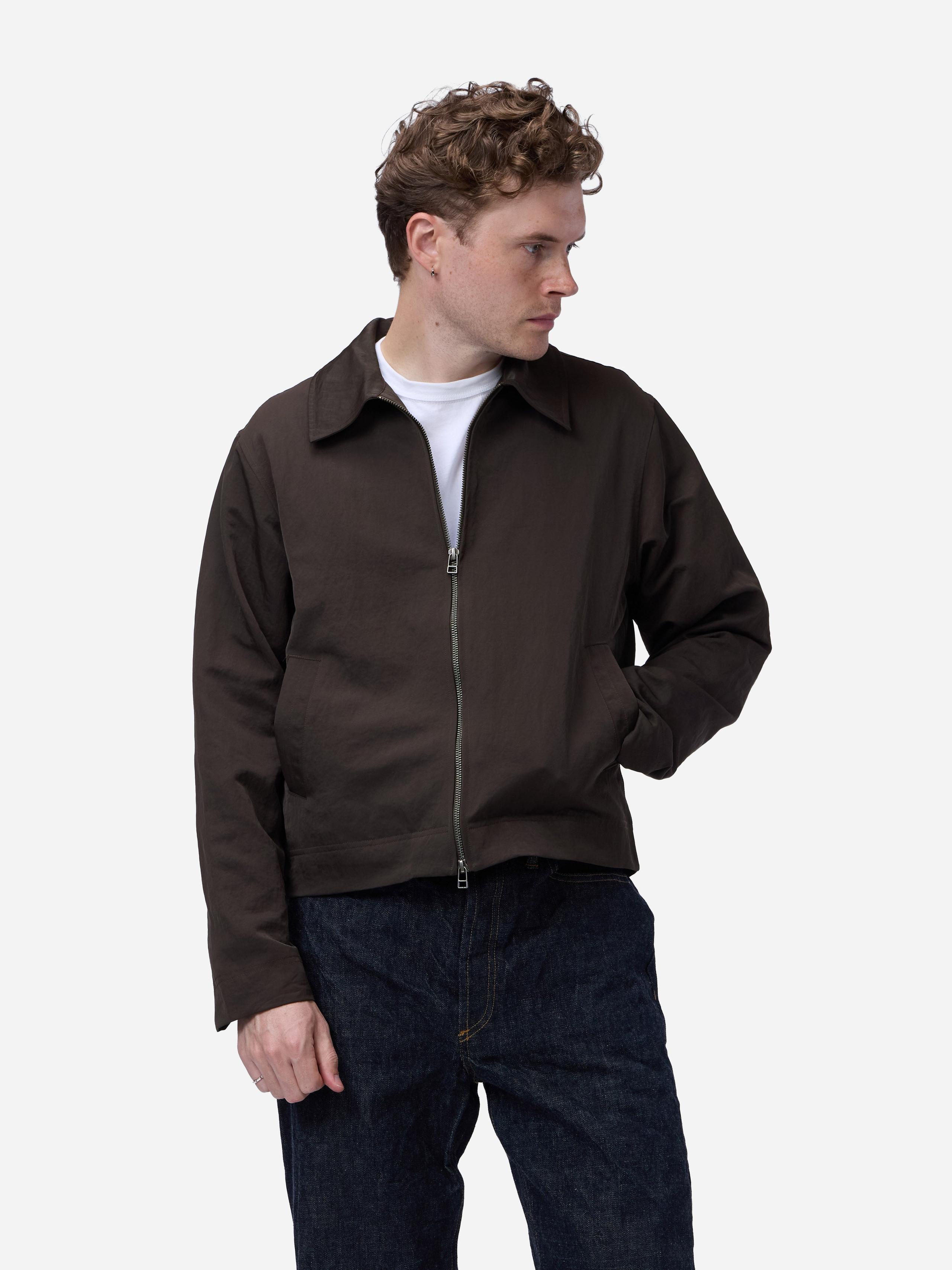 Club Jacket ~ Brown Wrinkle Nylon