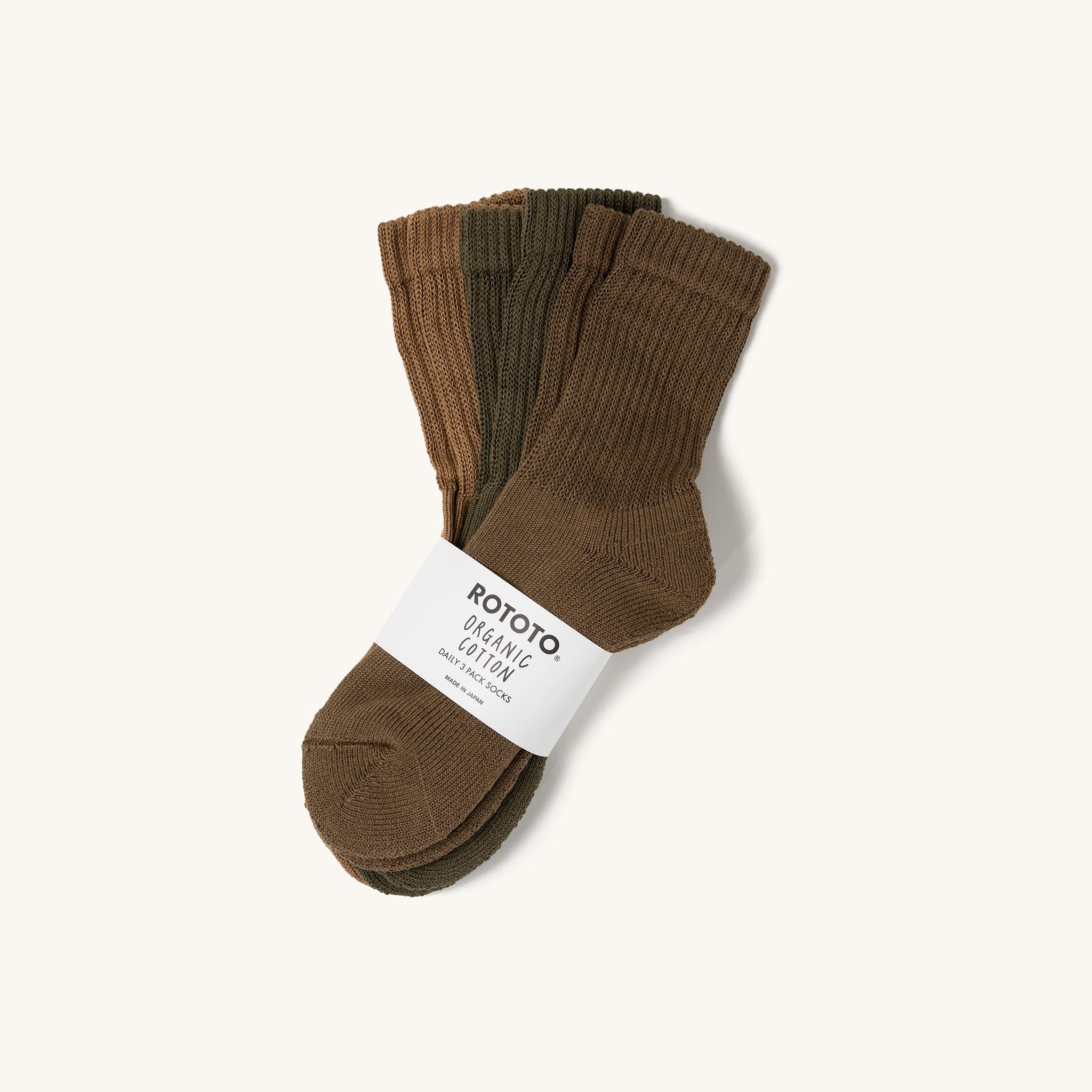 Organic Daily 3 Pack Mini Crew Socks