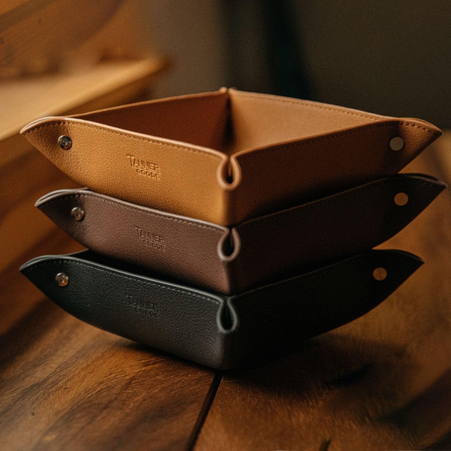 Recycled Leather Valet Tray