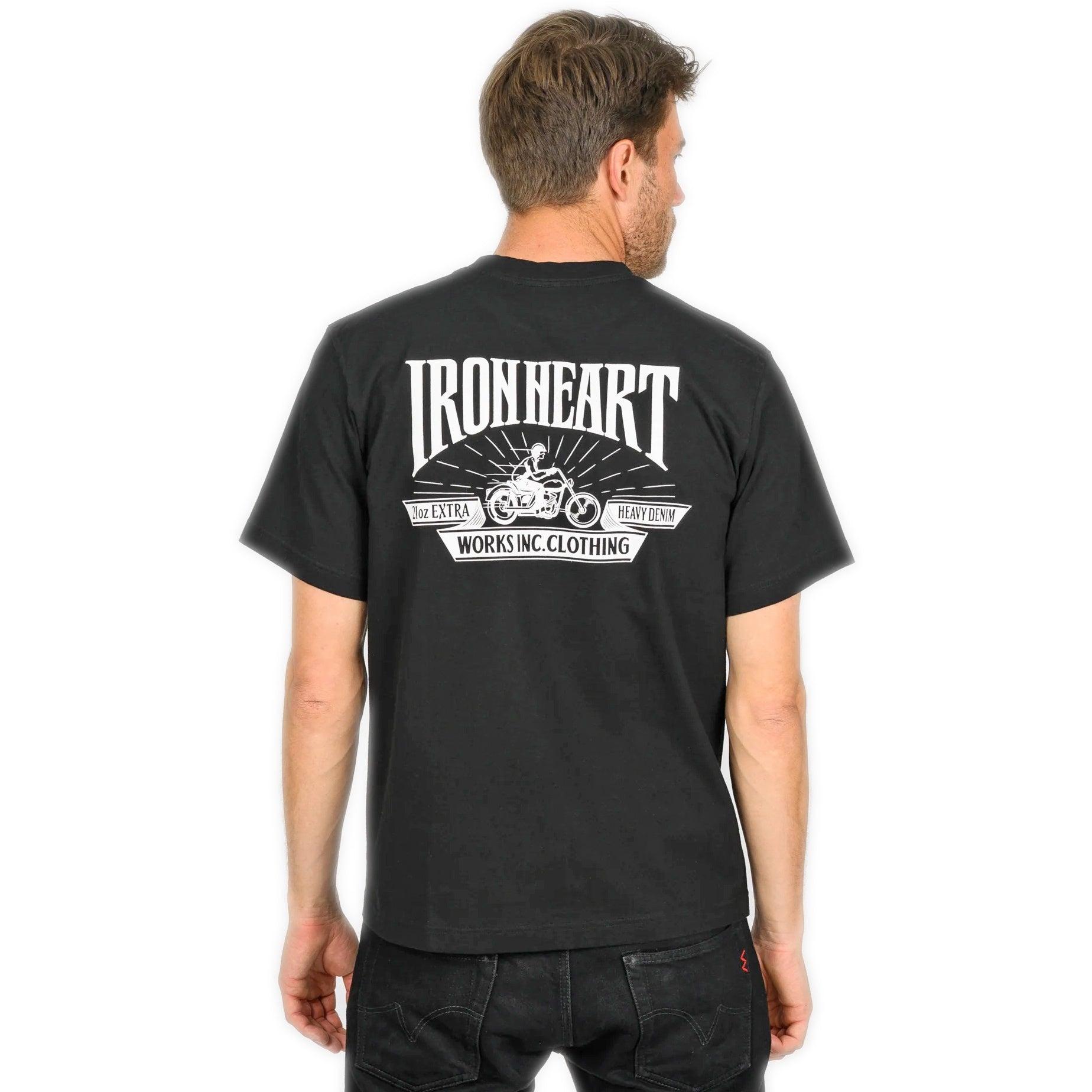 7.5oz Printed Loopwheel Crew Neck T-Shirt IHT-2601-BLK - Black