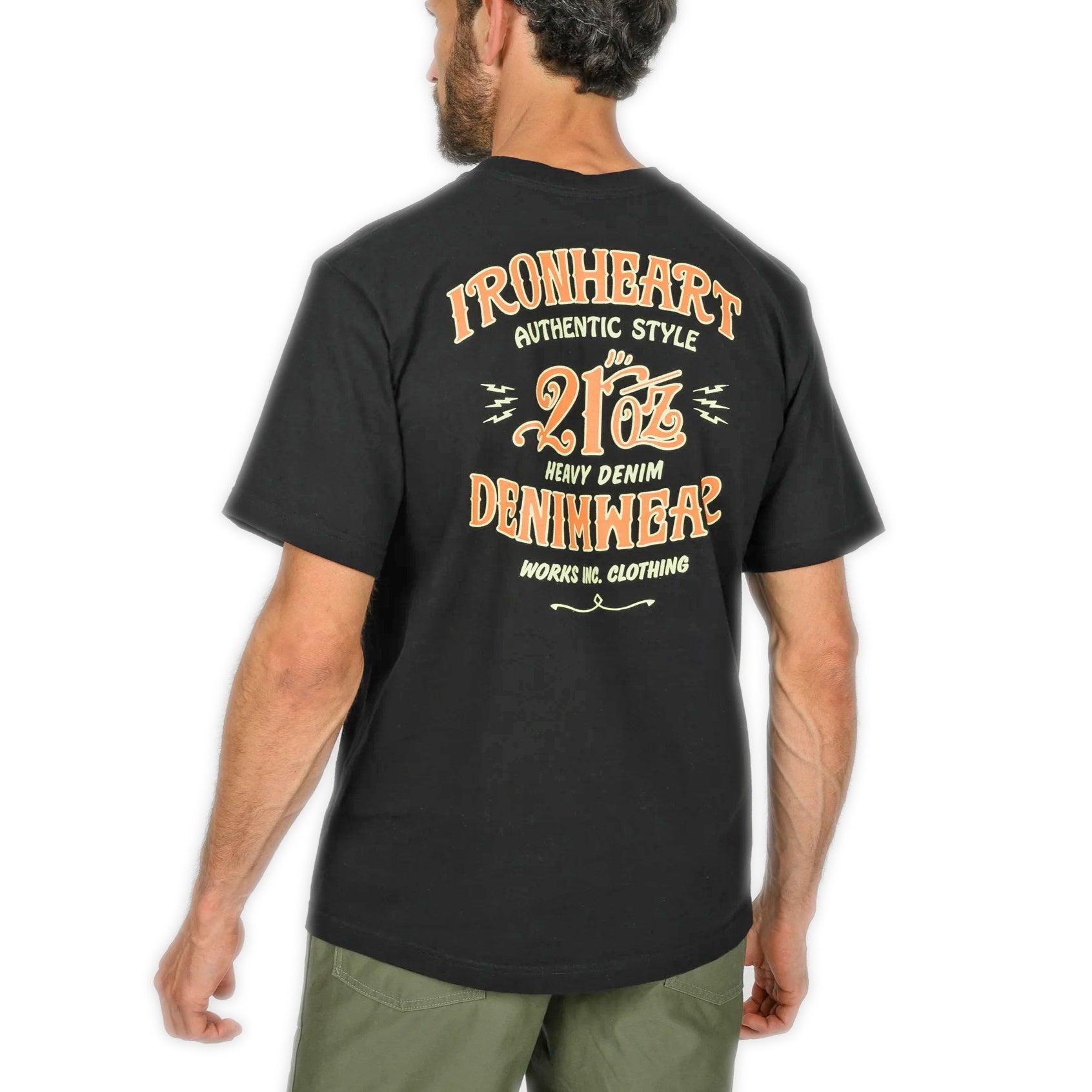 7.5oz Printed Loopwheel Crew Neck T-Shirt IHT-2603-BLK - Black