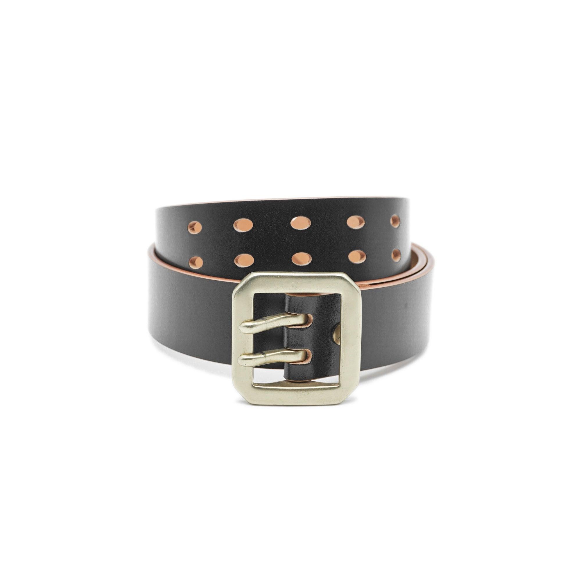 OGL Belt Double-Prong Garrison Leather Belt Hand-Dyed Black