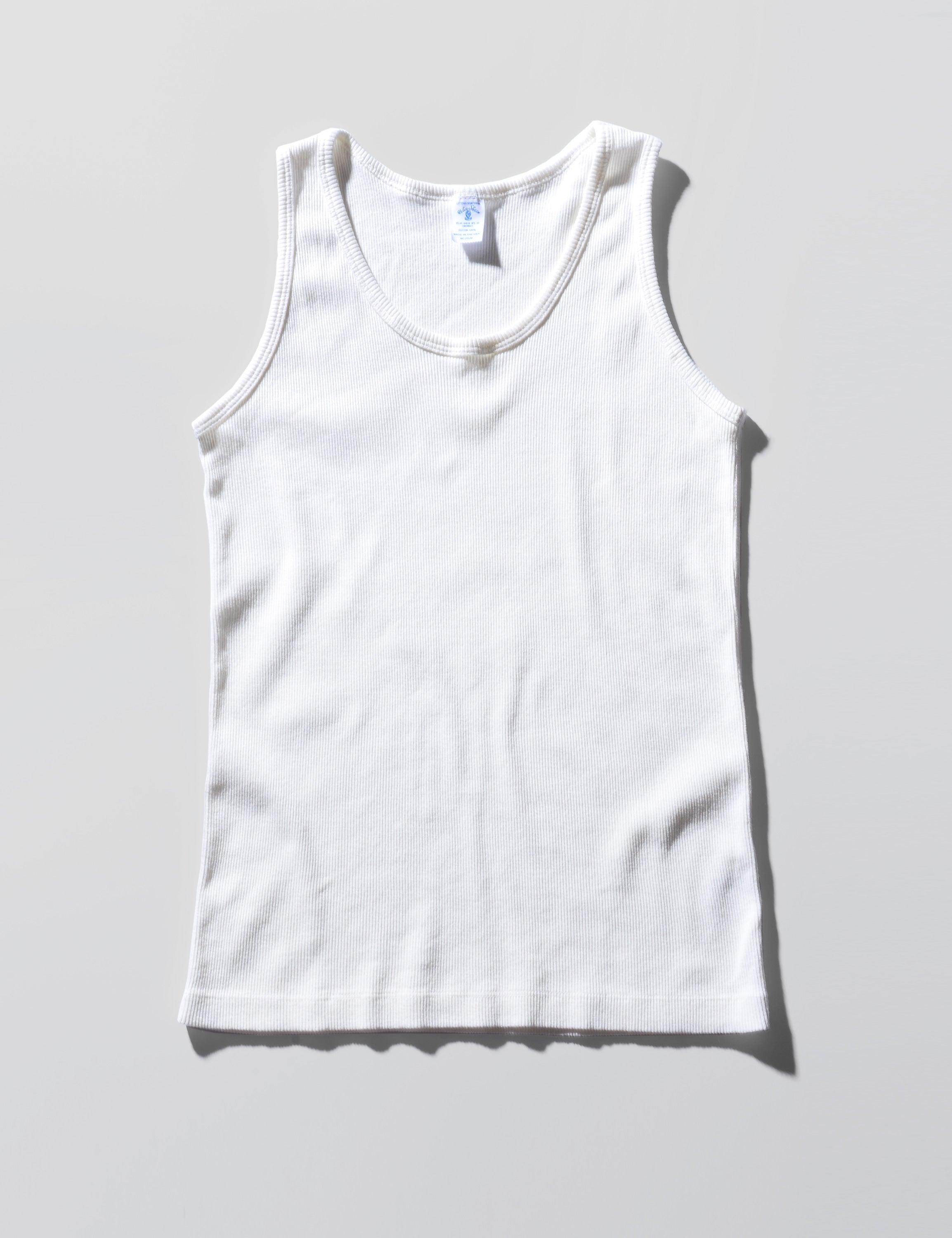One-Pack Ribbed Tank in White