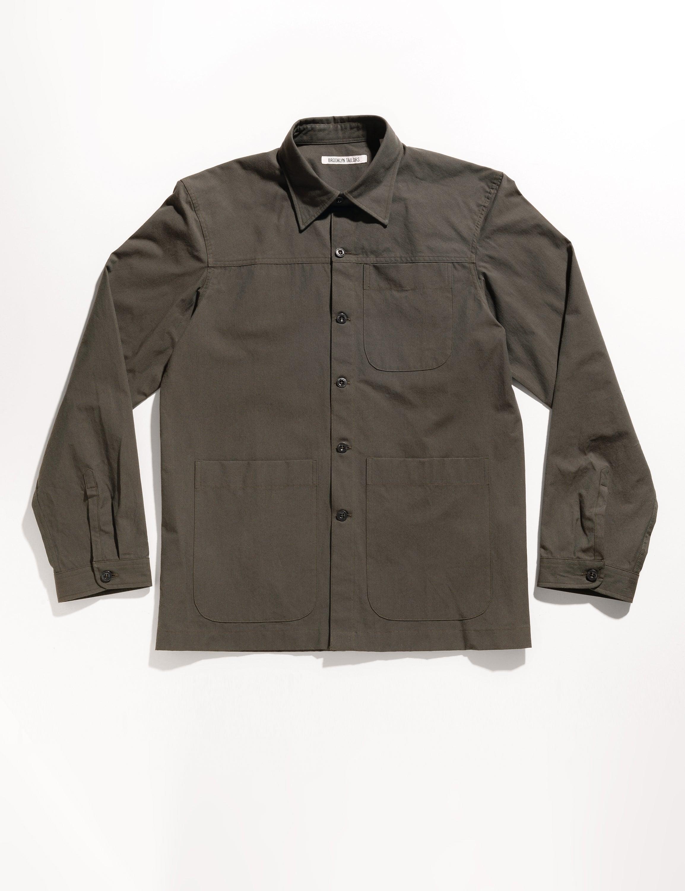BKT15 Shirt Jacket in Crisp Cotton - Petrol