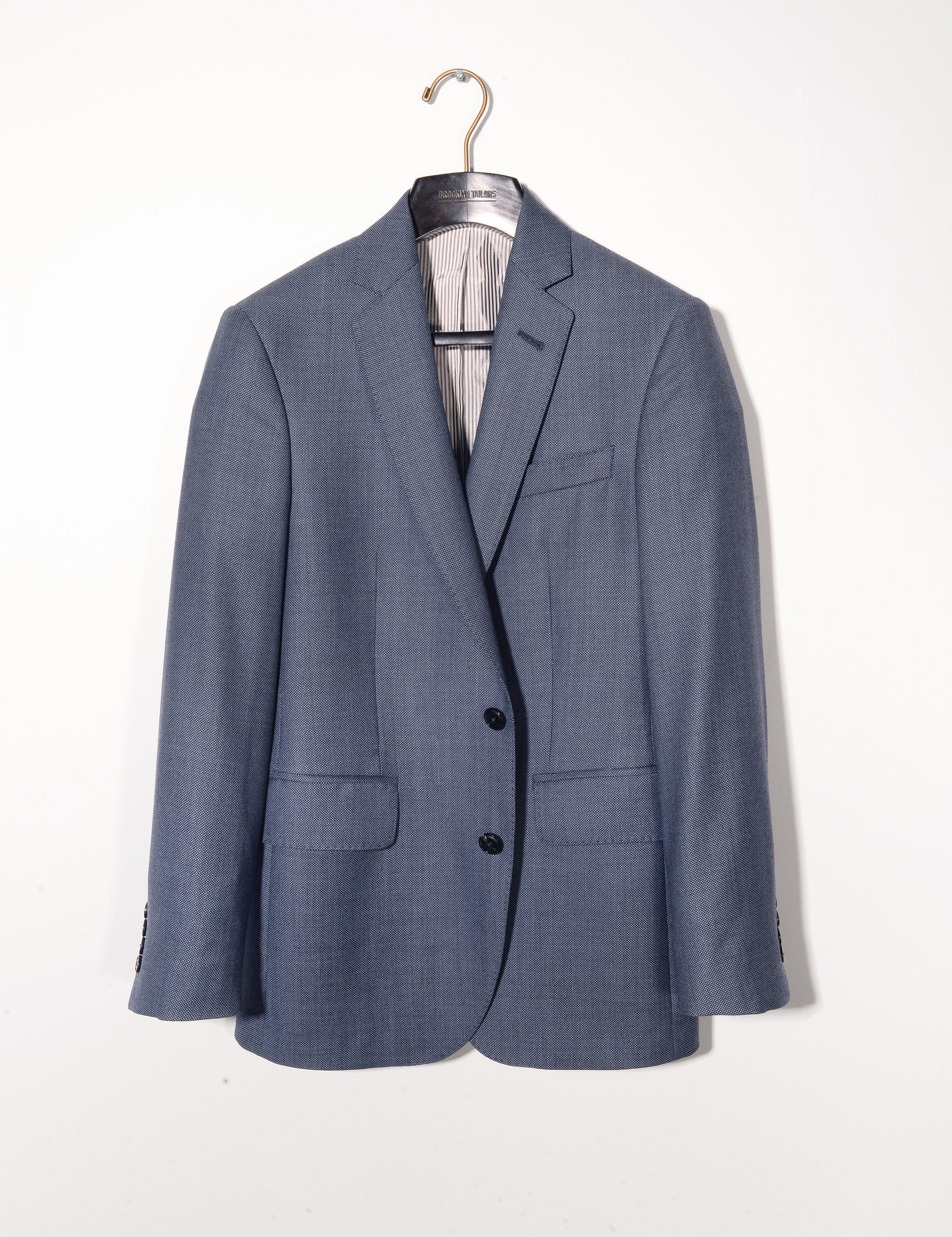 FINAL SALE: BKT50 Tailored Jacket in Birdseye Weave - Steel Blue