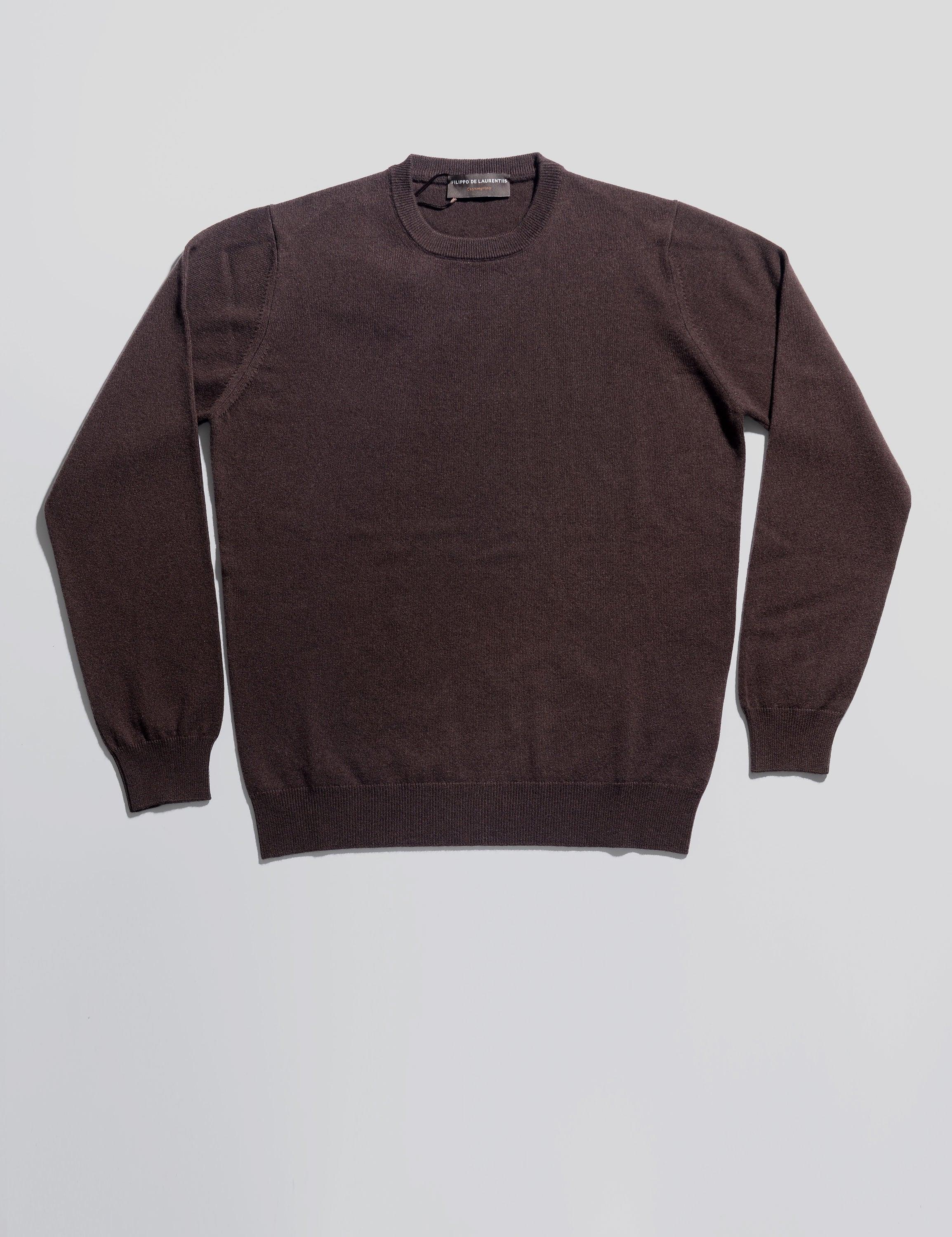 Merino Cashmere Crewneck - Brown