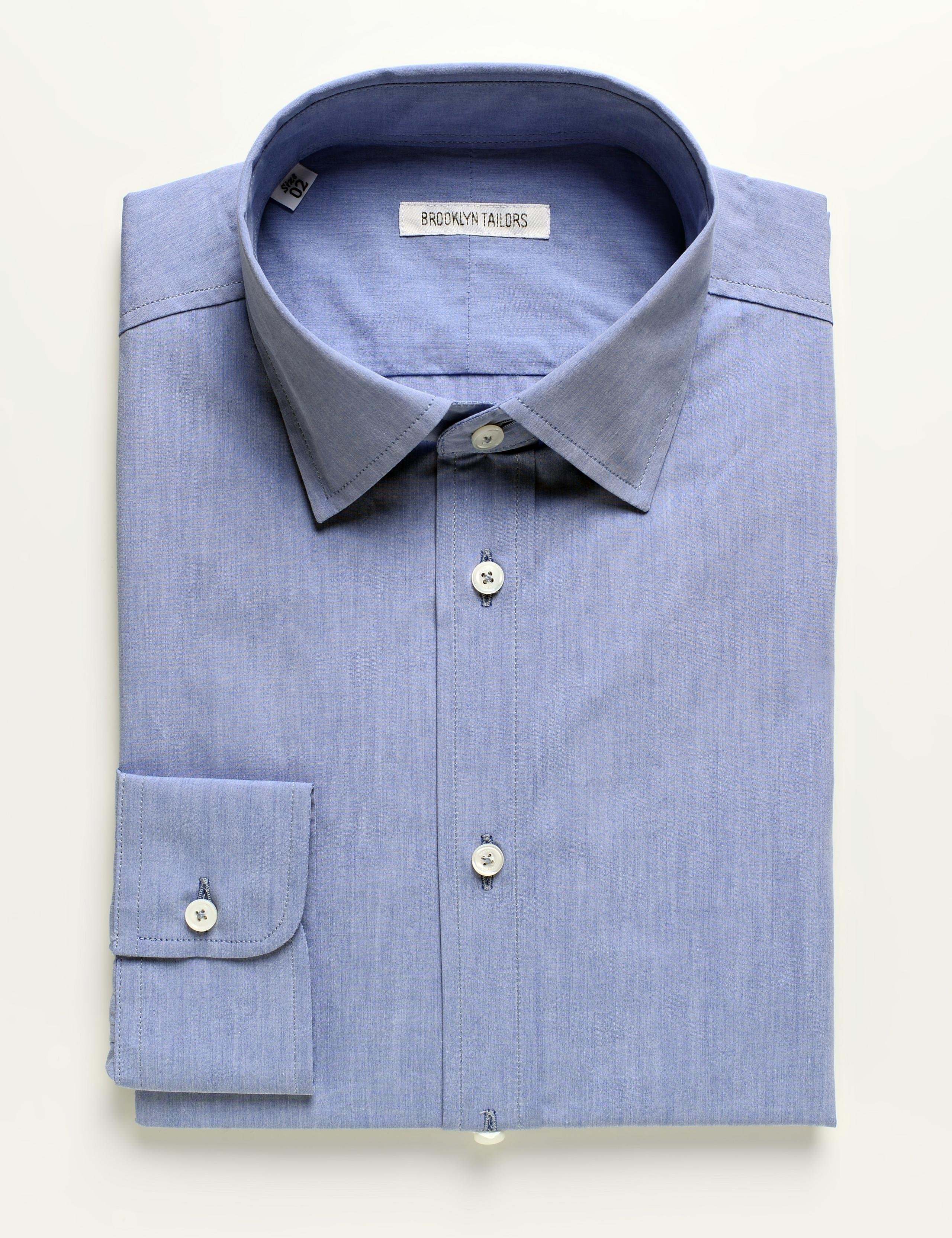 FINAL SALE: BKT20 Slim Dress Shirt in Cotton Plainweave - Azure