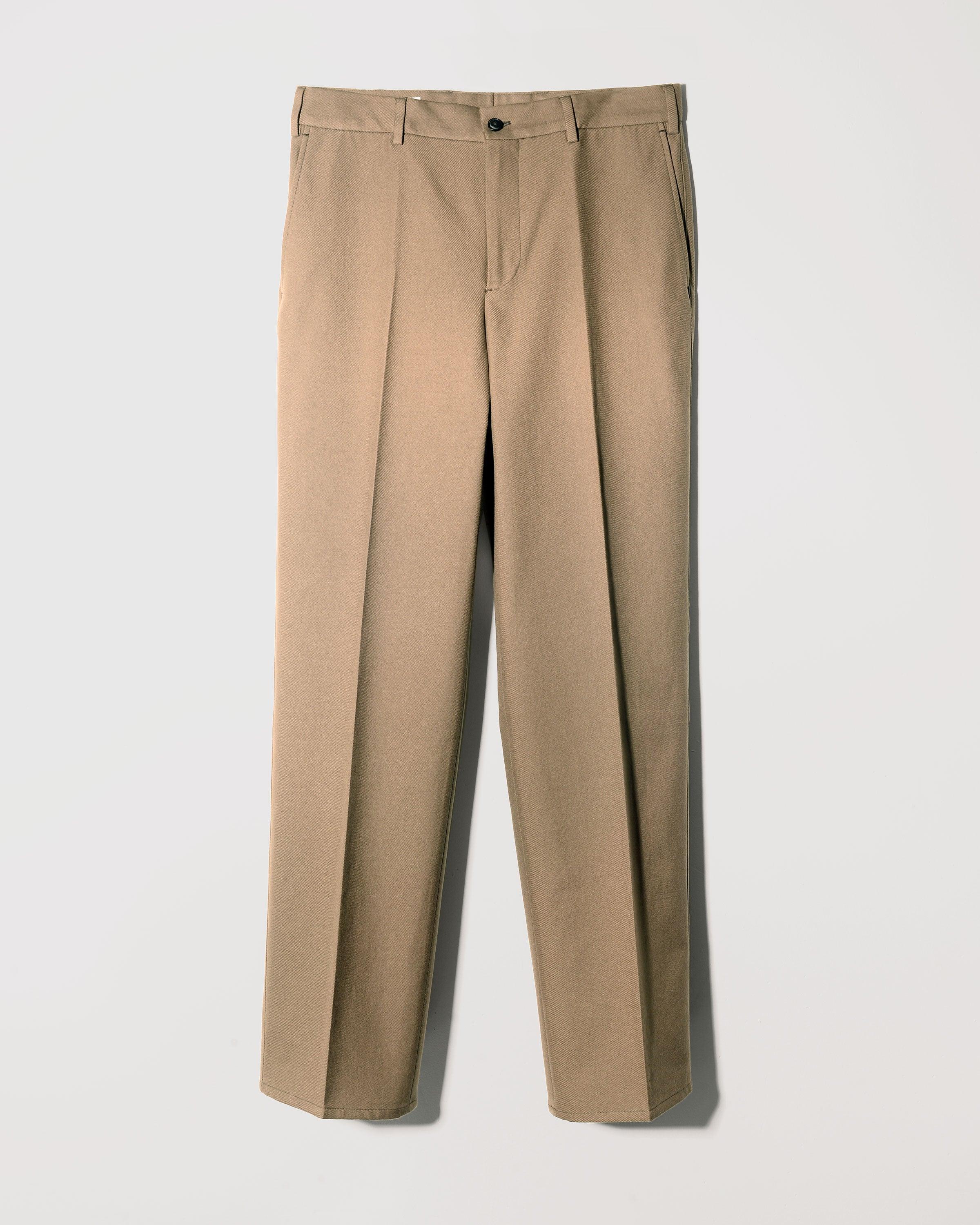 FINAL SALE: BKT36 Tailored Trousers in Cotton Twill - Bark