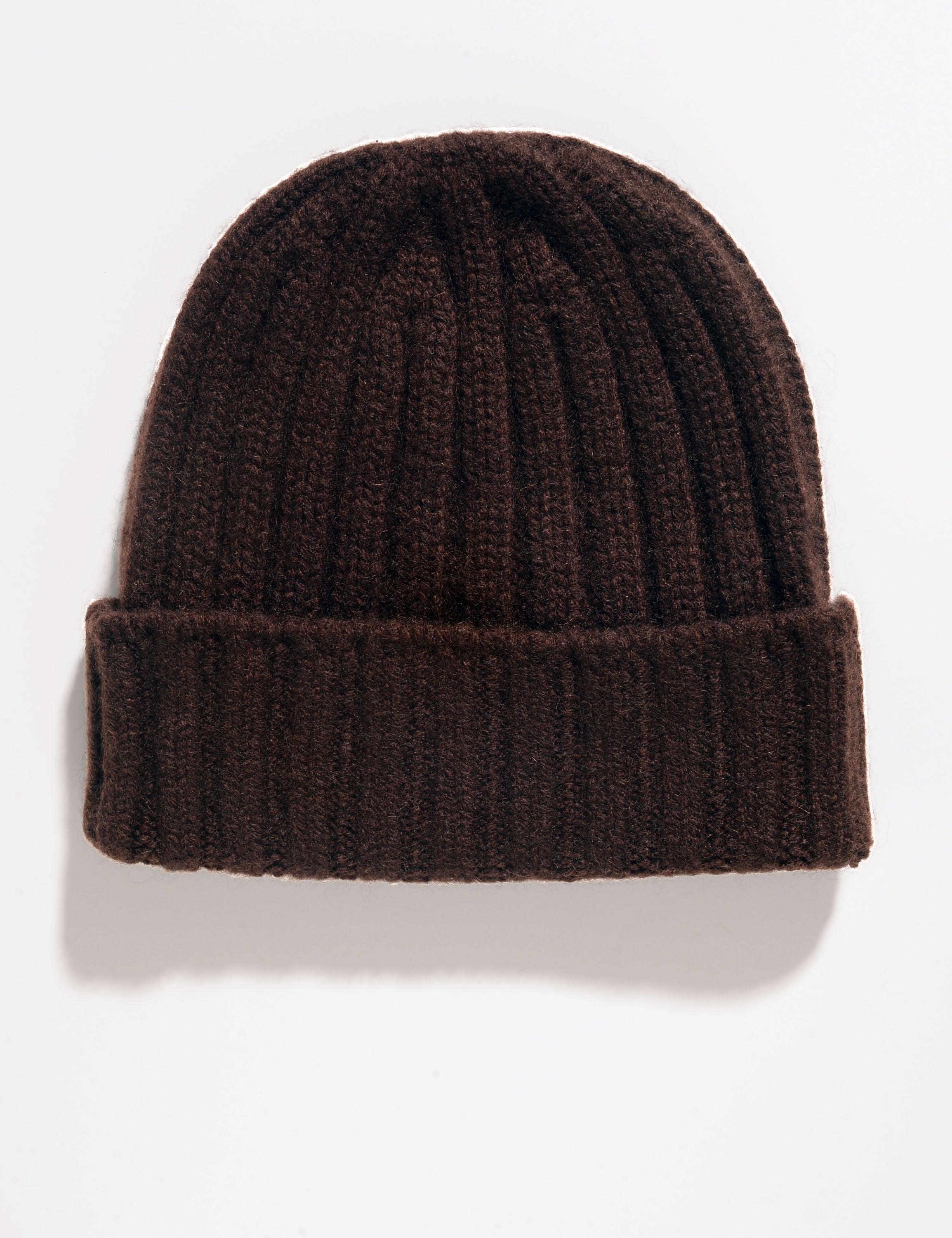 Cashmere Beanie - Brown