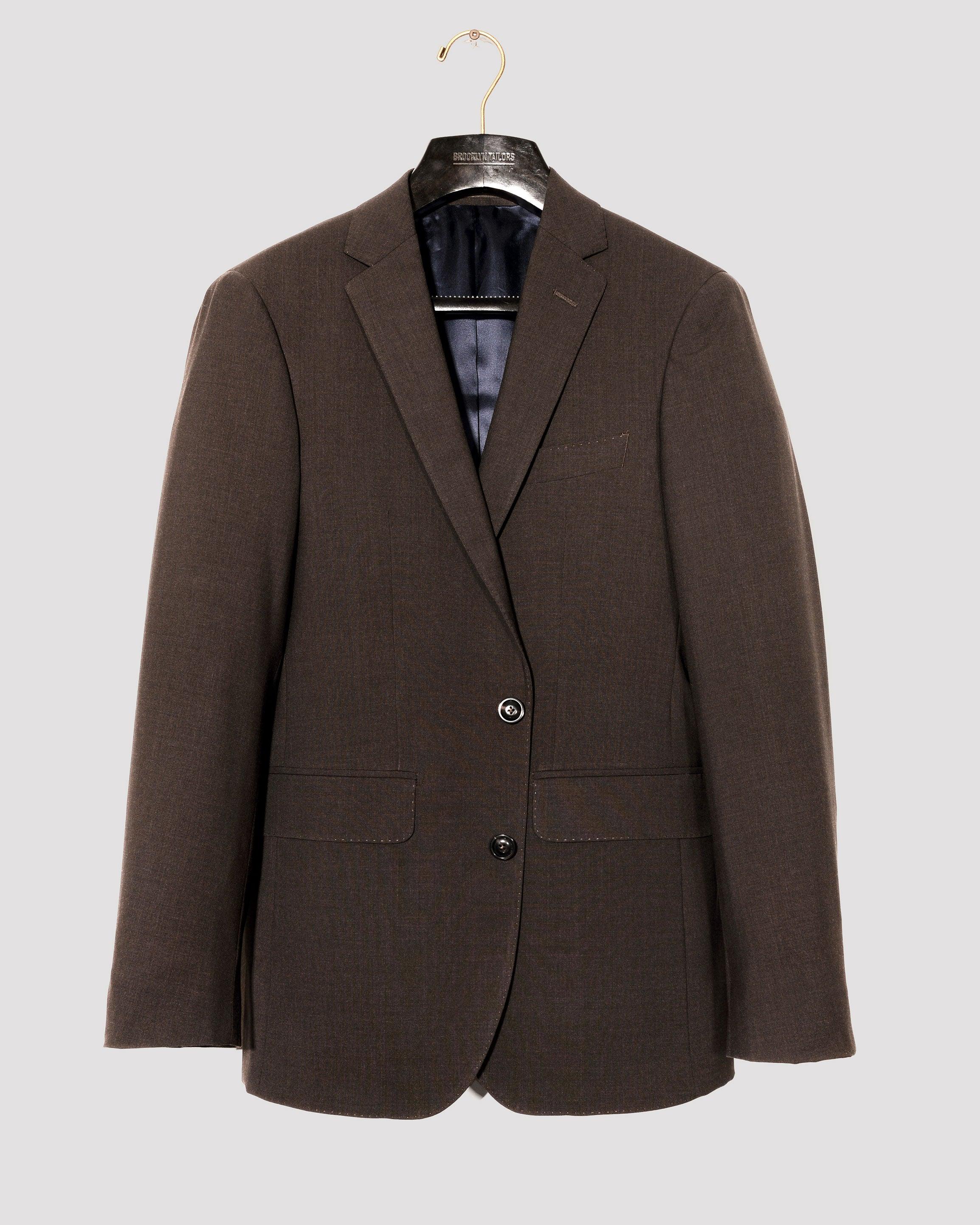 BKT50 Tailored Jacket in Heathered Plainweave - Charred Ember