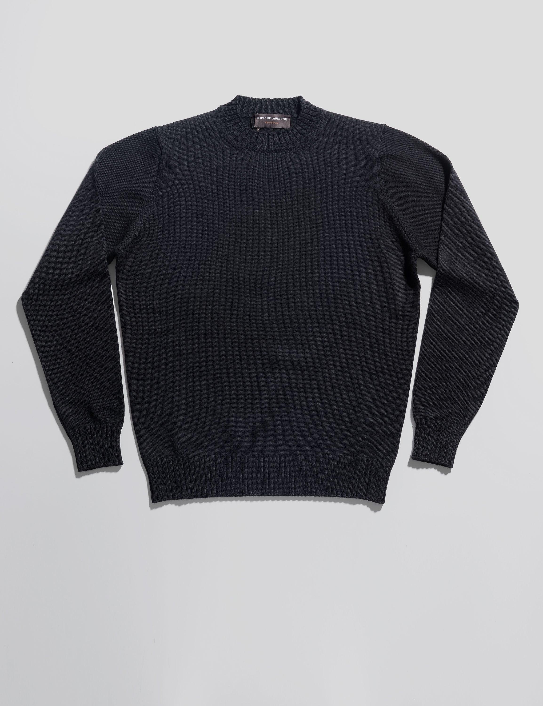 Sturdy Merino Crewneck Sweater - Black