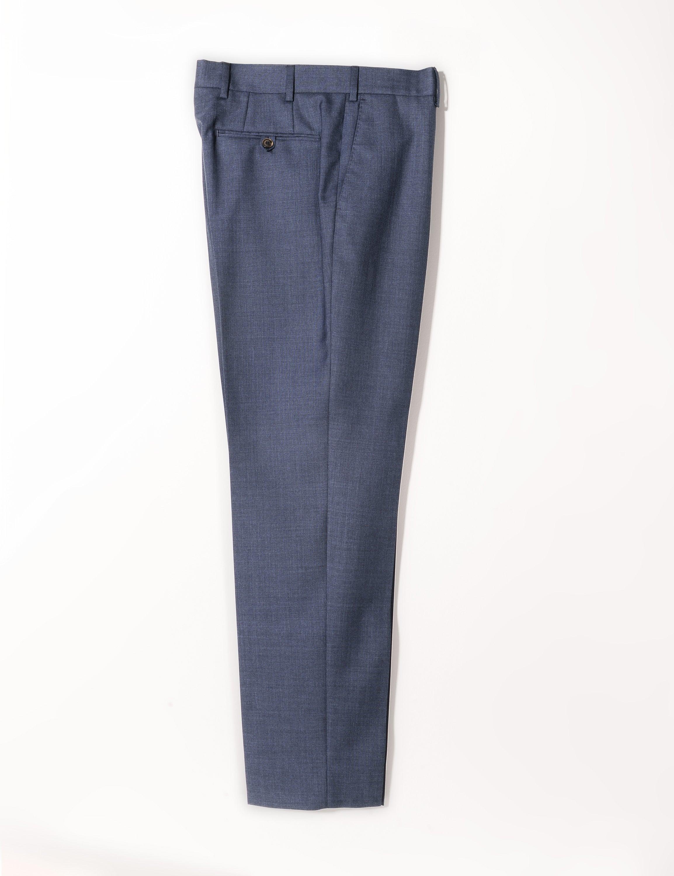 FINAL SALE: BKT50 Tailored Trousers in Rustic Tropical Wool - Montana Blue