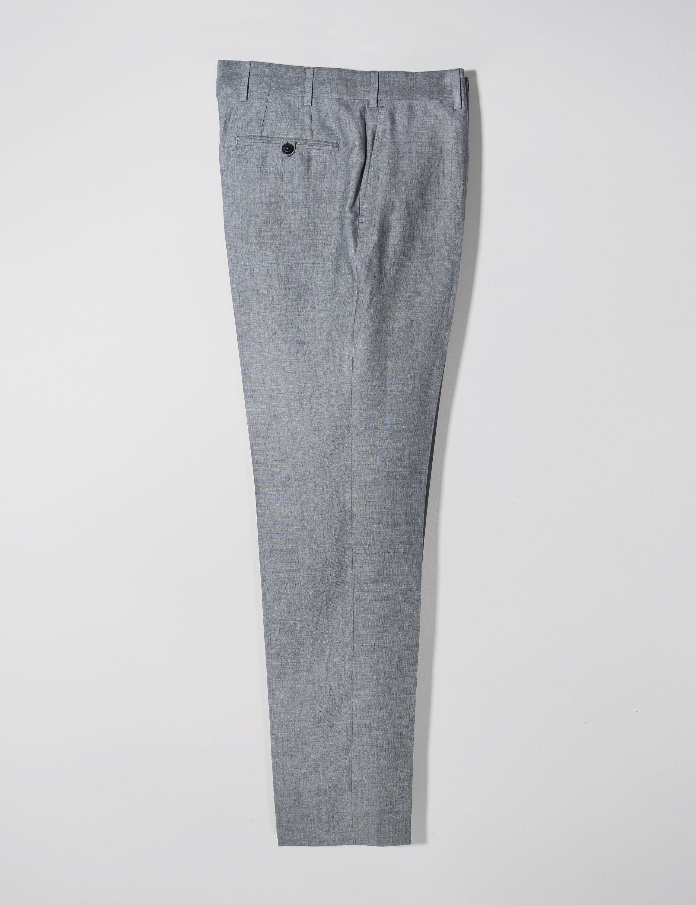 BKT50 Tailored Trousers in Linen Twill - Pewter