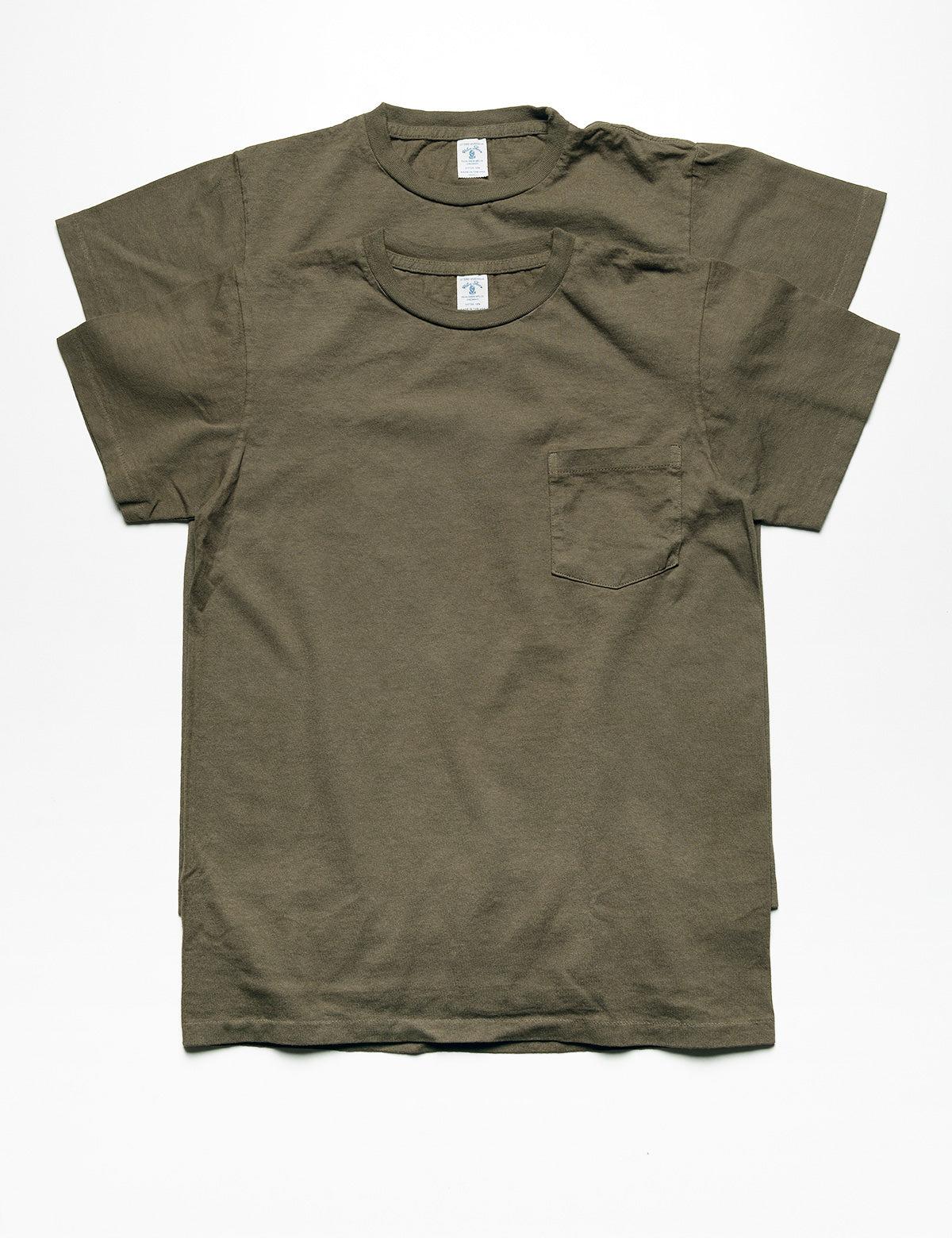 2-Pack Short Sleeve Pocket Tee in Olive