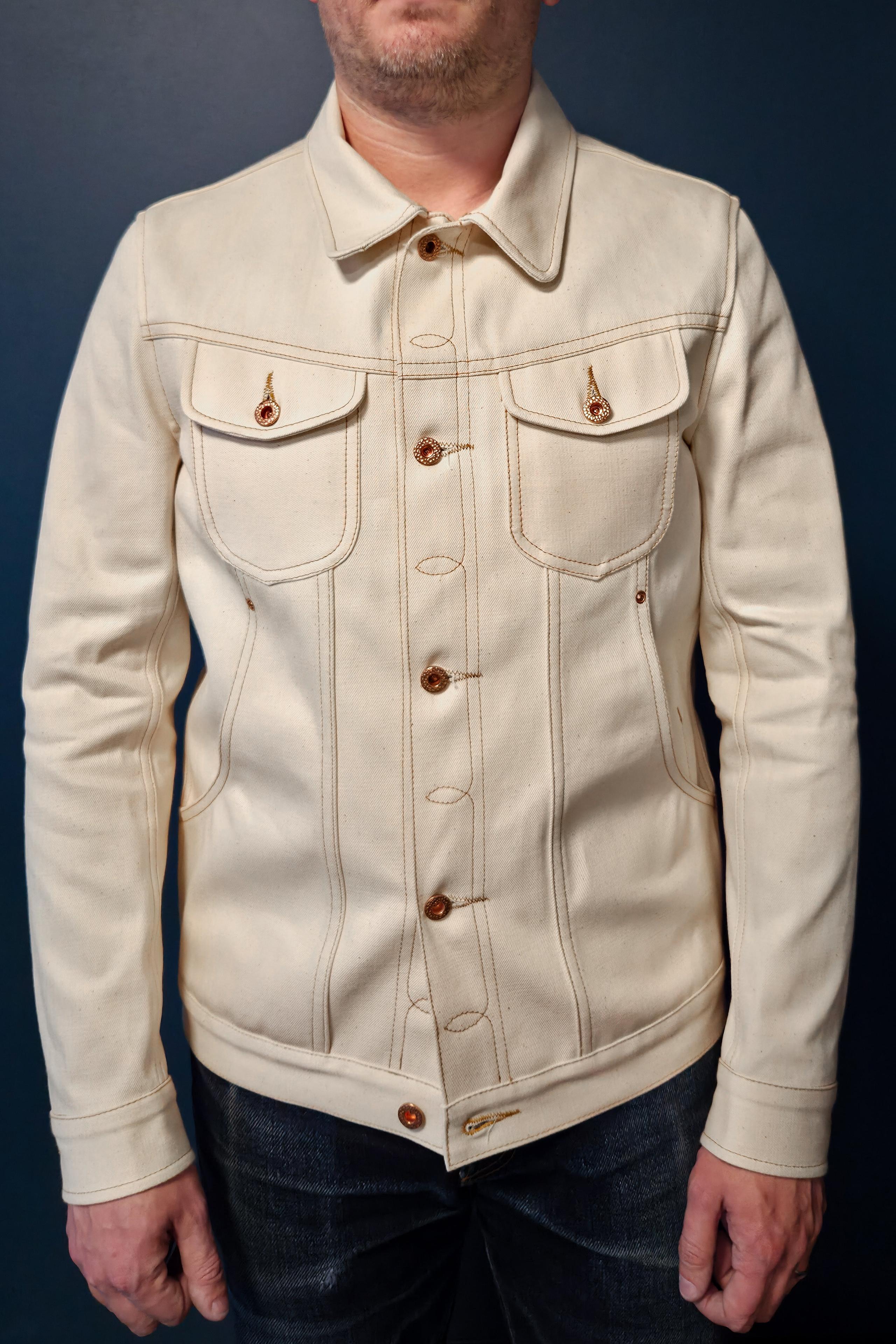 Scout Jacket - 13oz. Ecru Japanese Selvedge Denim