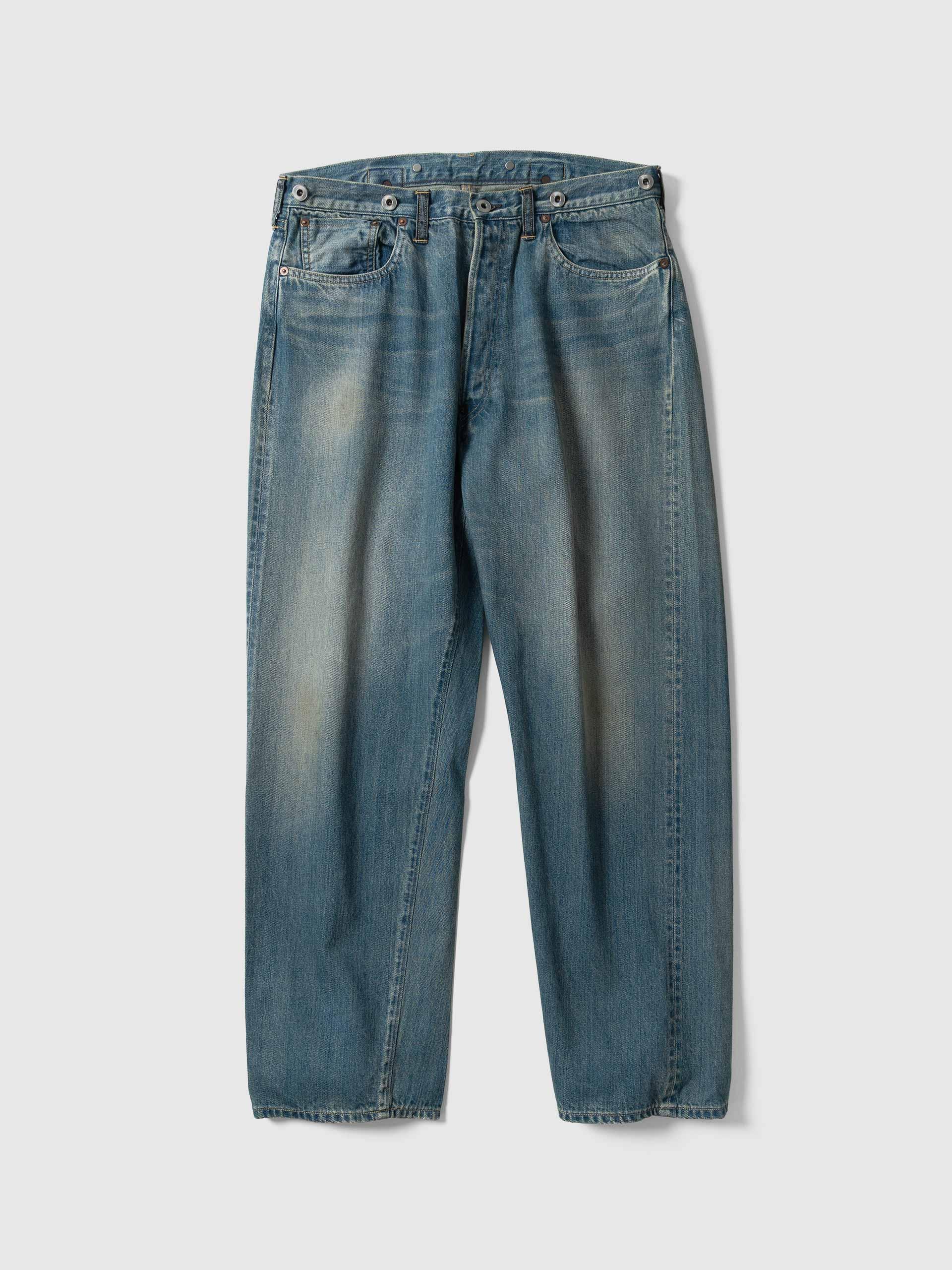 No.22 Washed Wide Denim Pants Indigo
