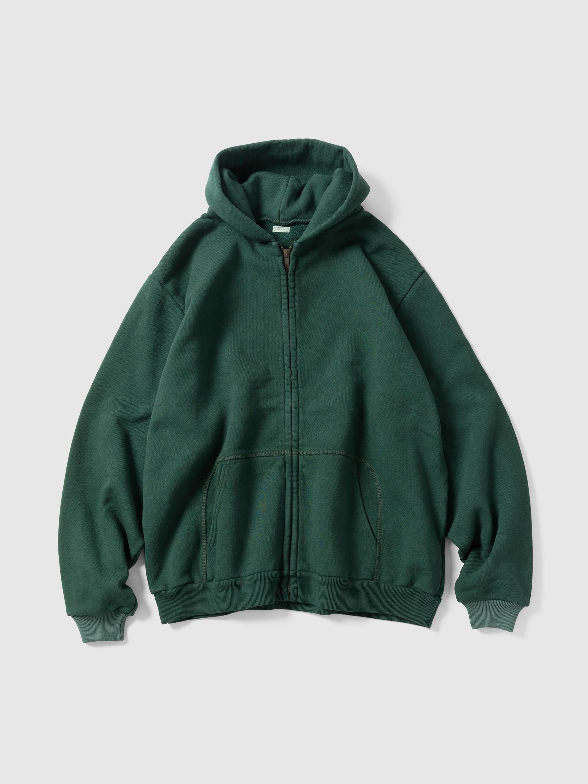 Vintage Zip Sweat Hoodie Green