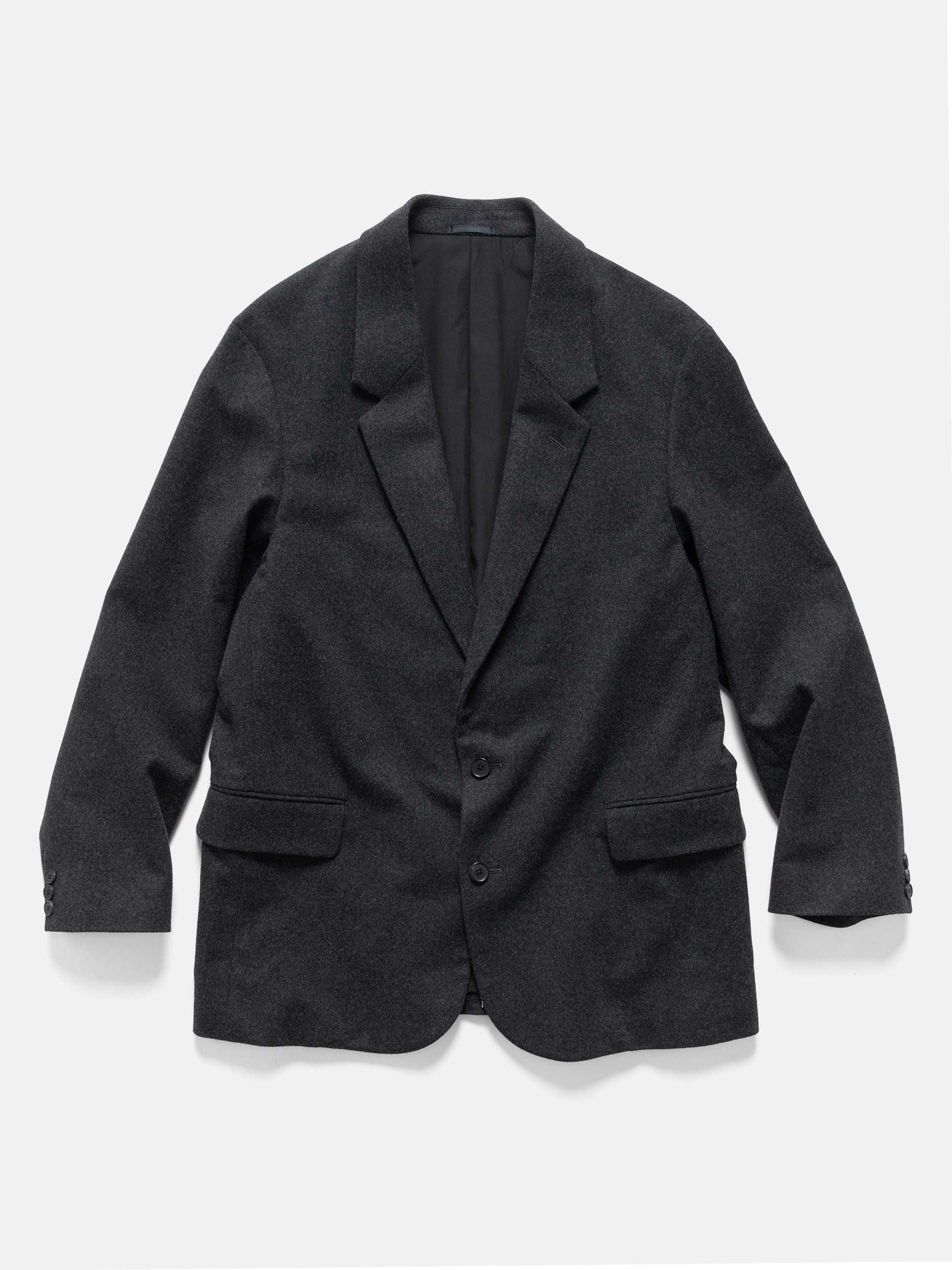 Wool Flannel Jacket Charcoal