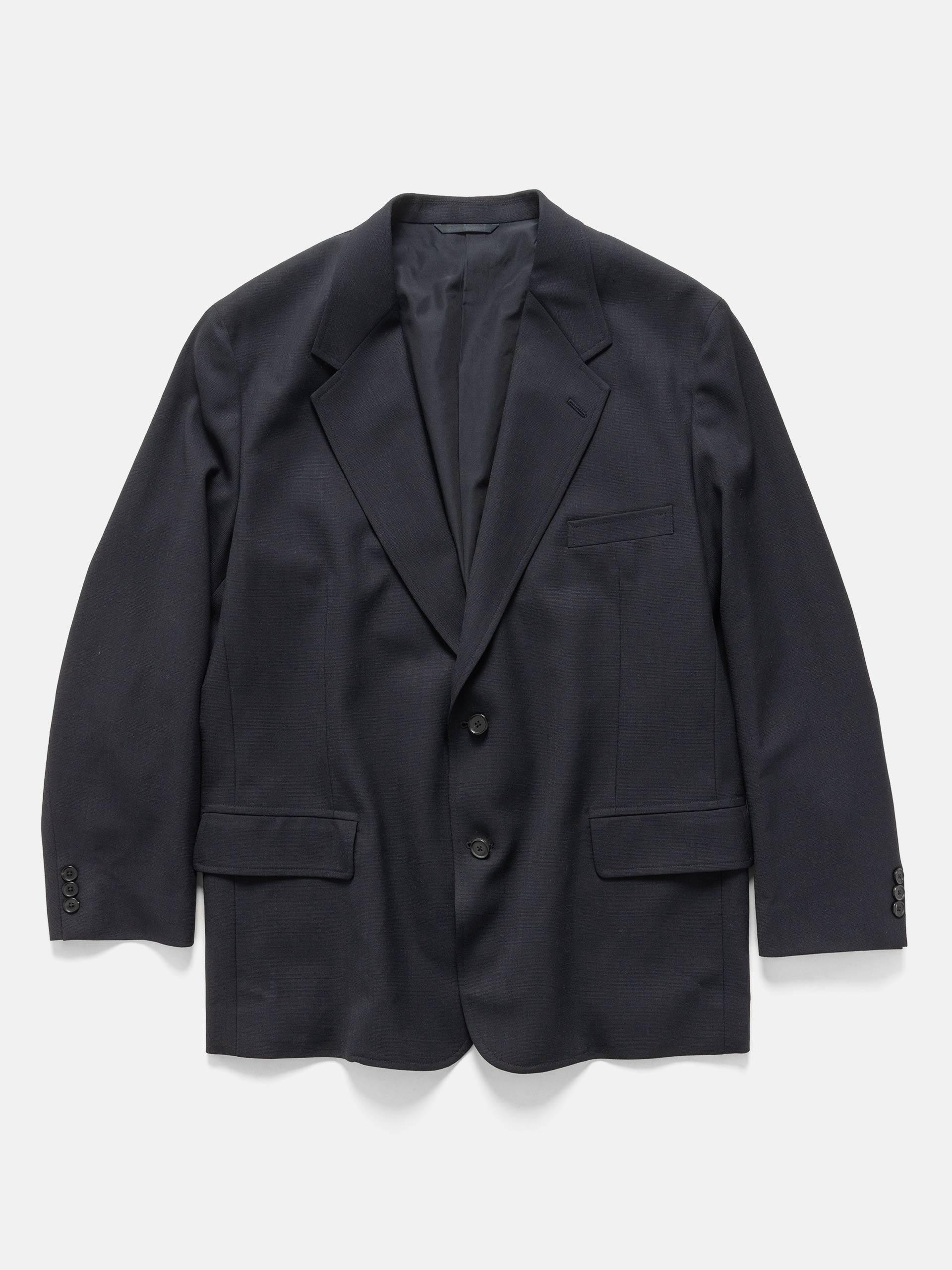 Slub Wool Jacket Navy
