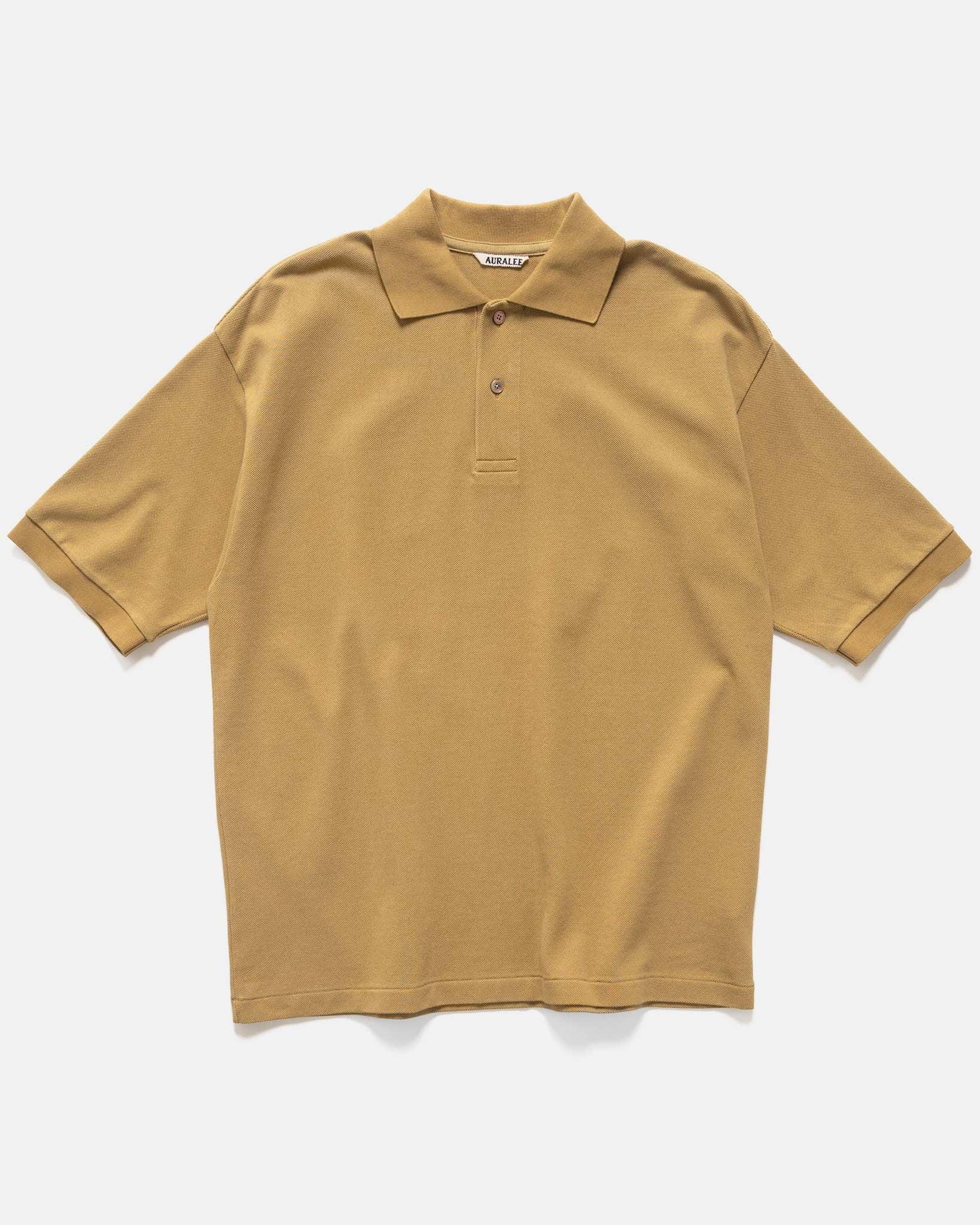 Pima Cotton Heavy Pique Polo Khaki Beige