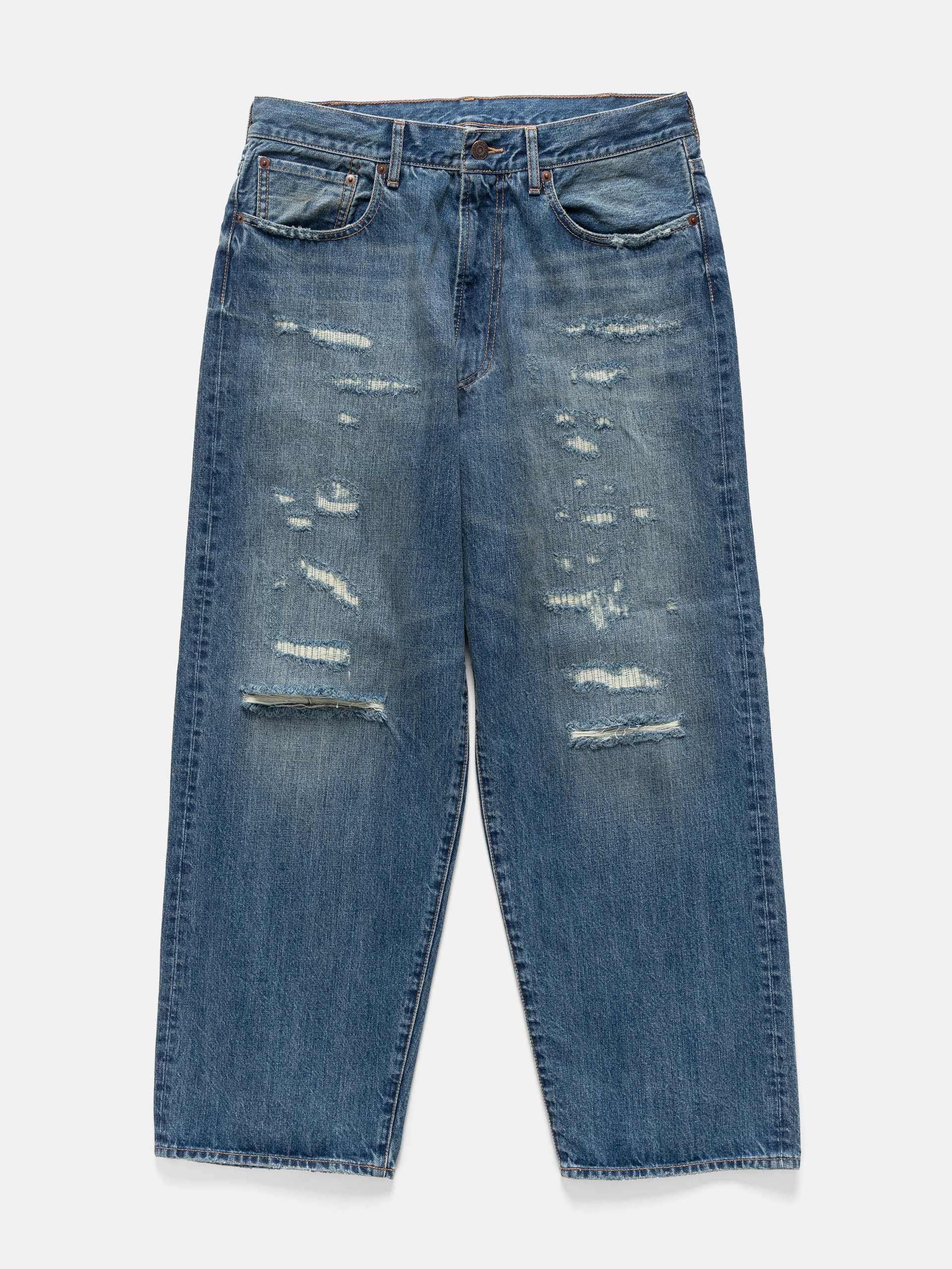 5 Pockets Damage Denim Indigo Used