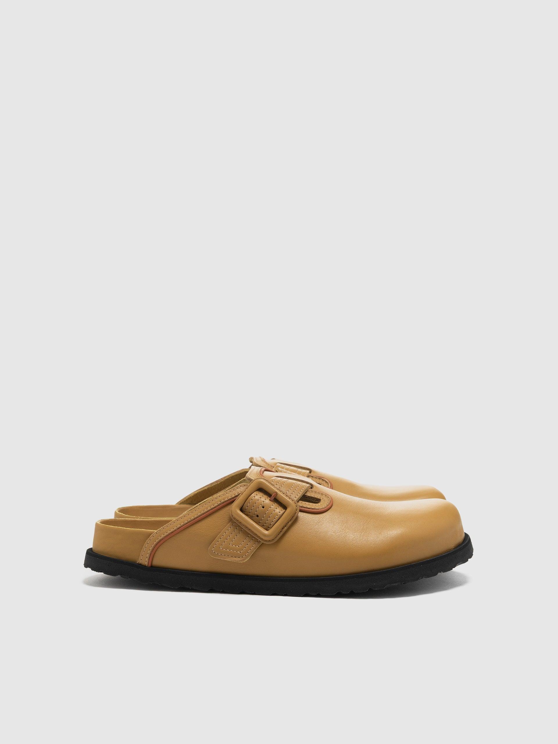 Boston Leather Buckle Mustard Brown