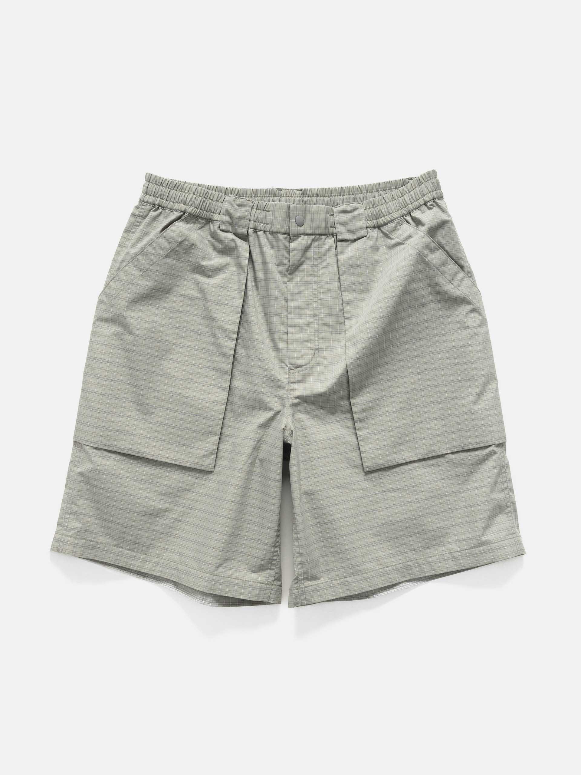 Tech 3D Pocket Cargo Shorts Summer Plaidlt. Gray