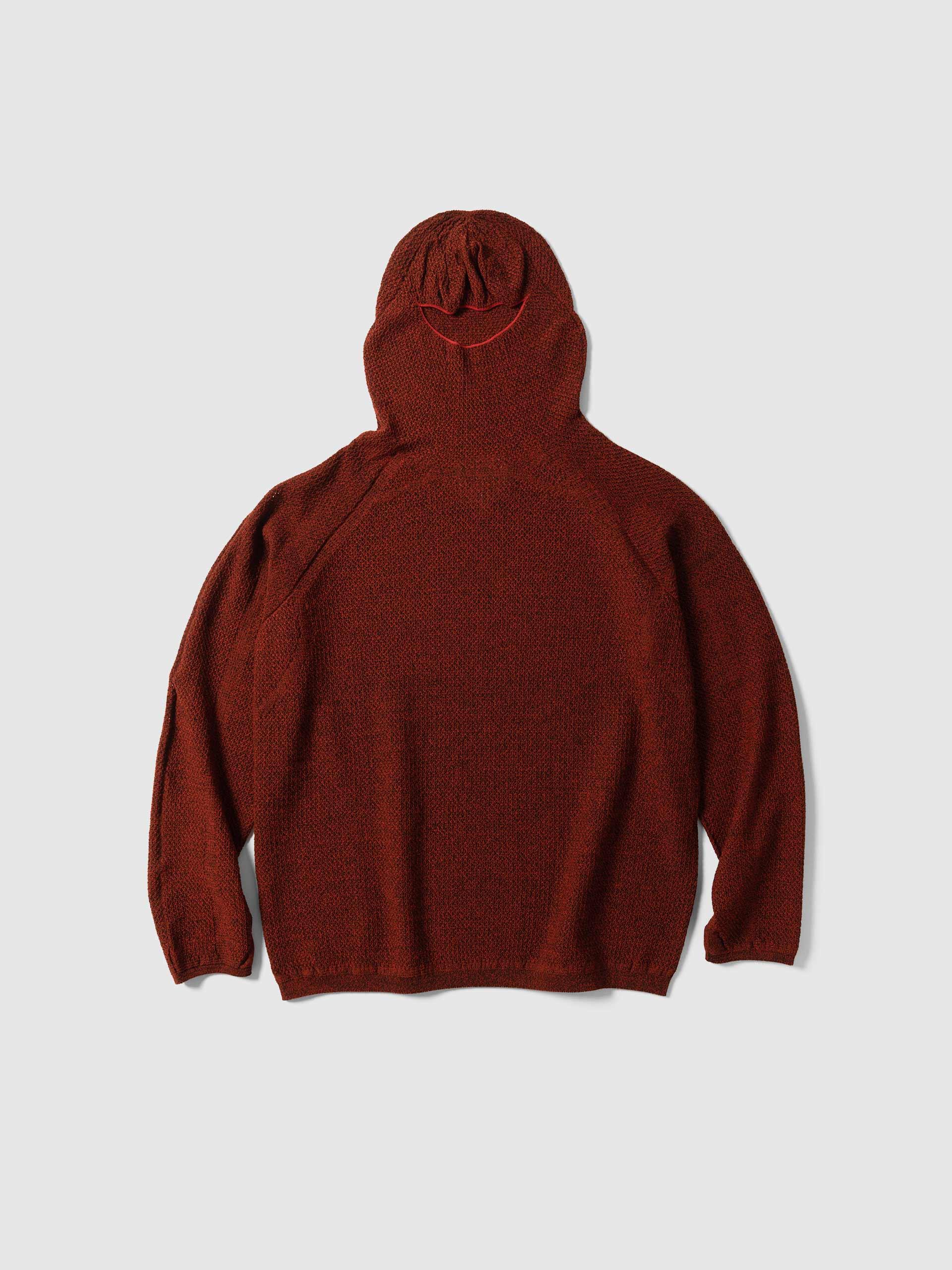 Perforated Wholegarment Knit Top Scarlet