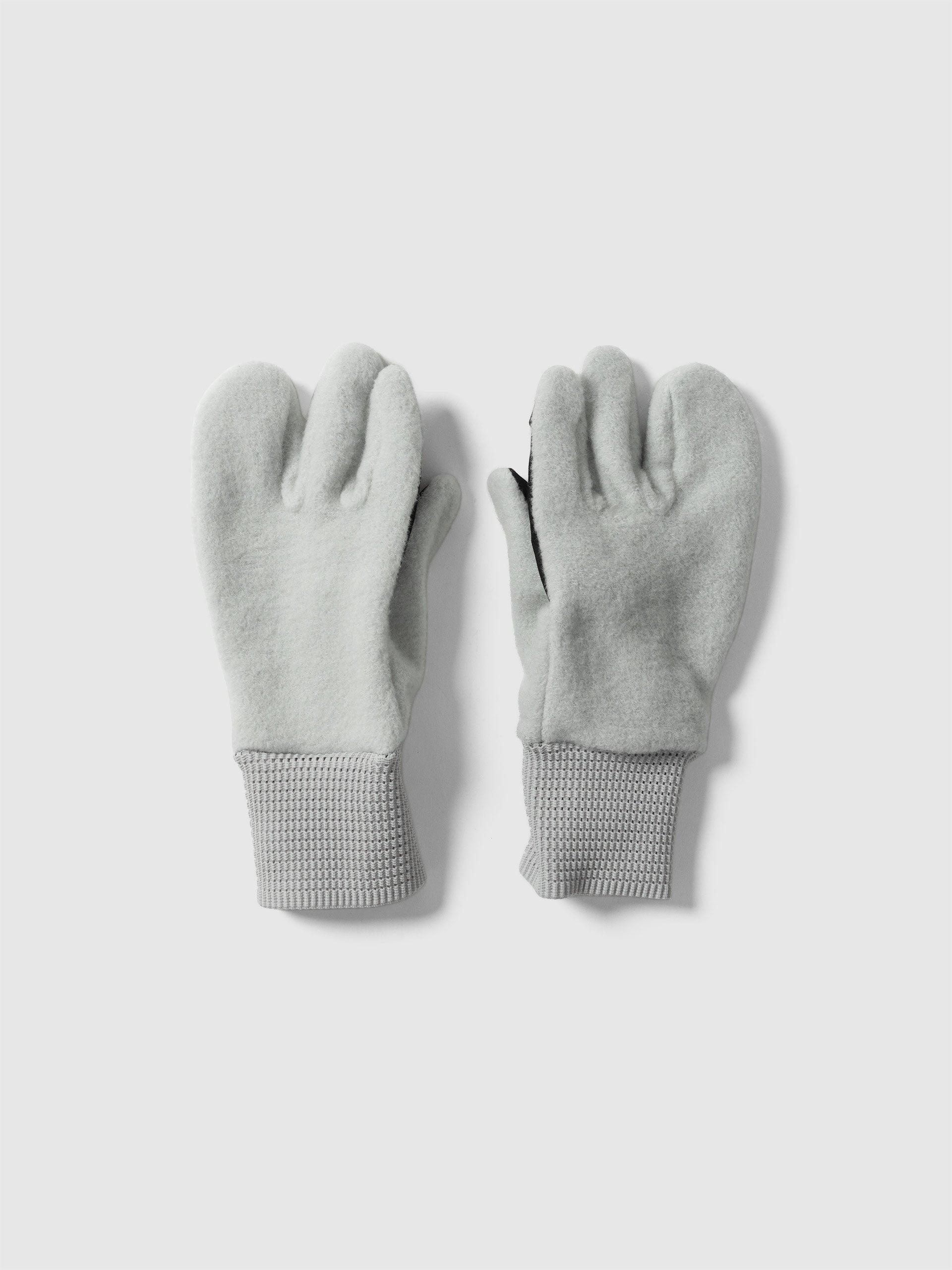 Wool Fleece Gloves Natural Gray