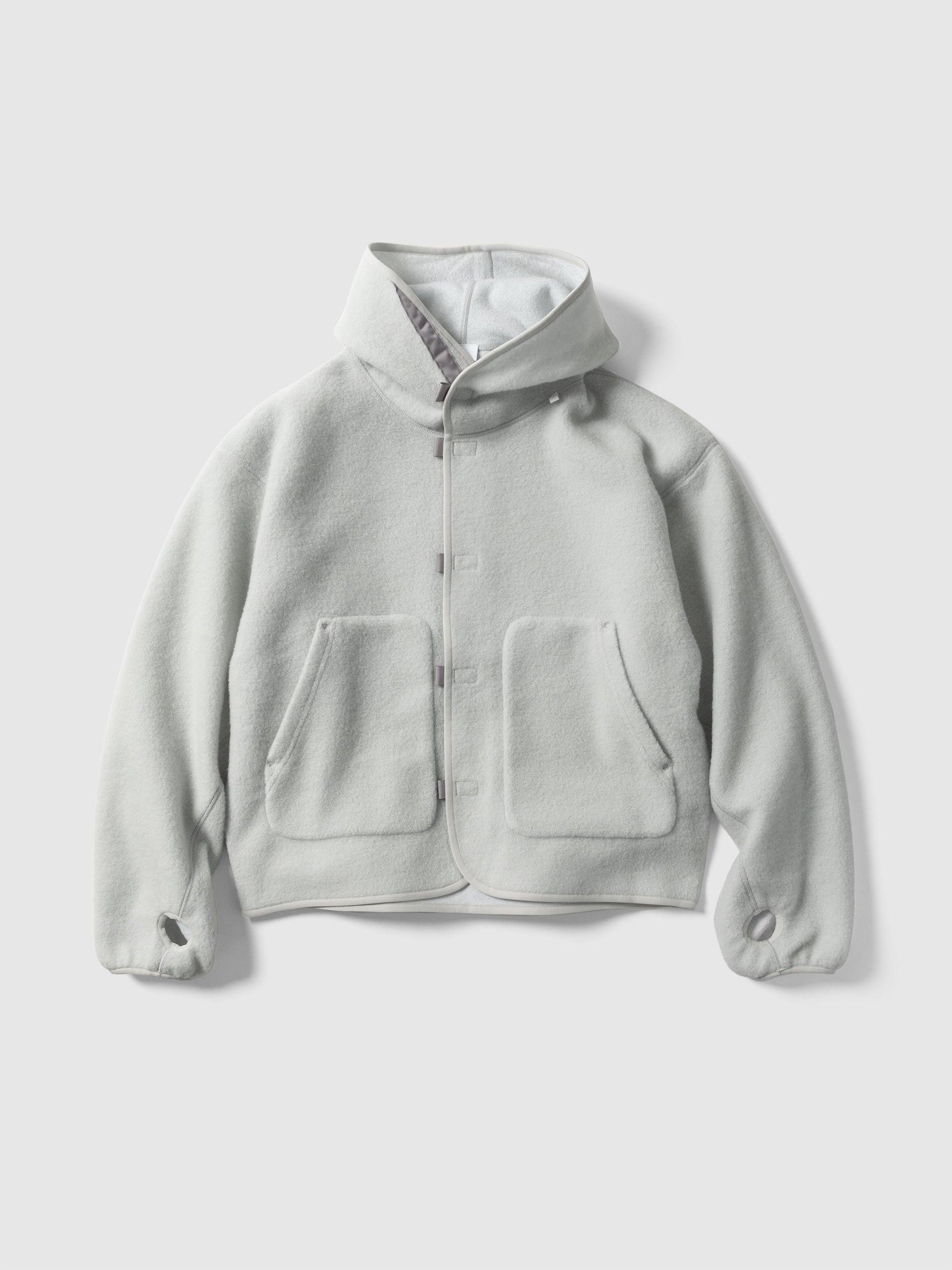 Wool Fleece Hoodie Natural Gray