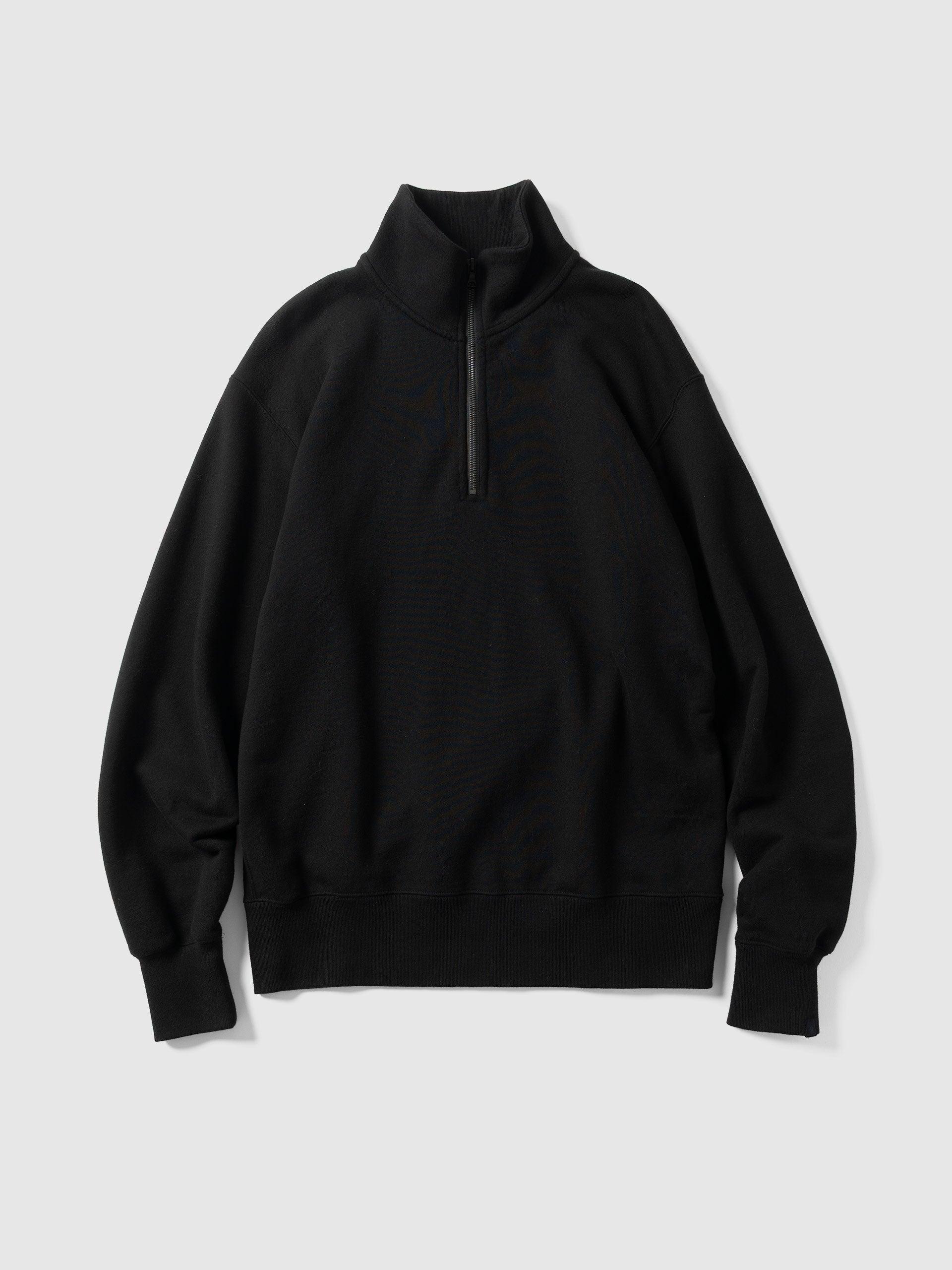 Excel Zip Neck - Urake Cotton Terry Black