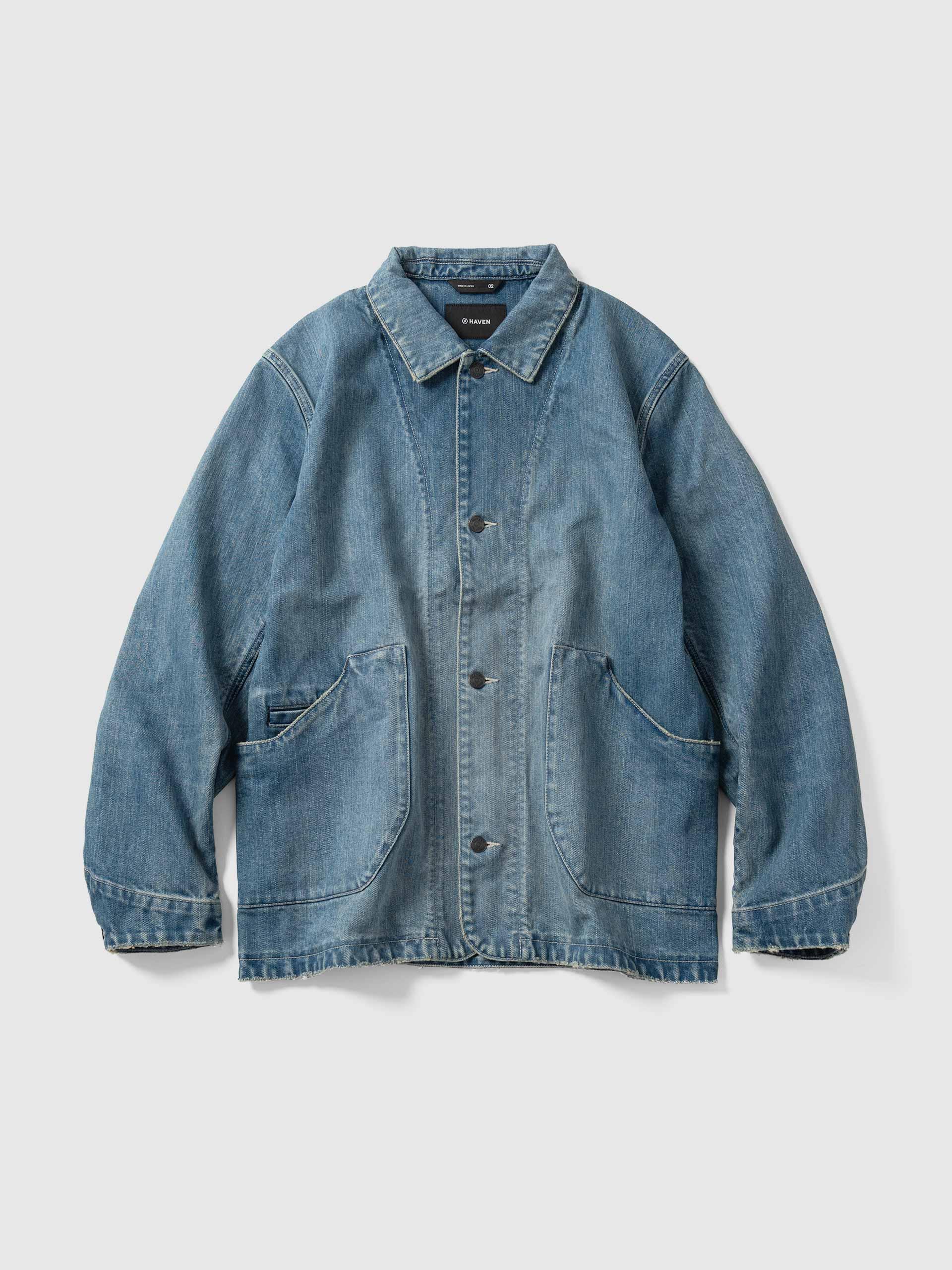 Graft Coat - Suvin Cotton Denim Light Wash Indigo
