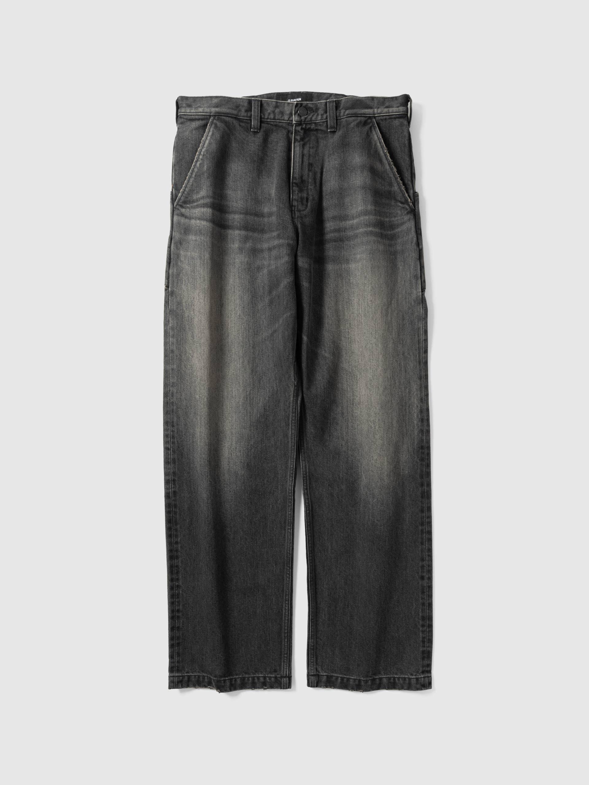 Graft Pant - Suvin Cotton Denim Light Wash Black