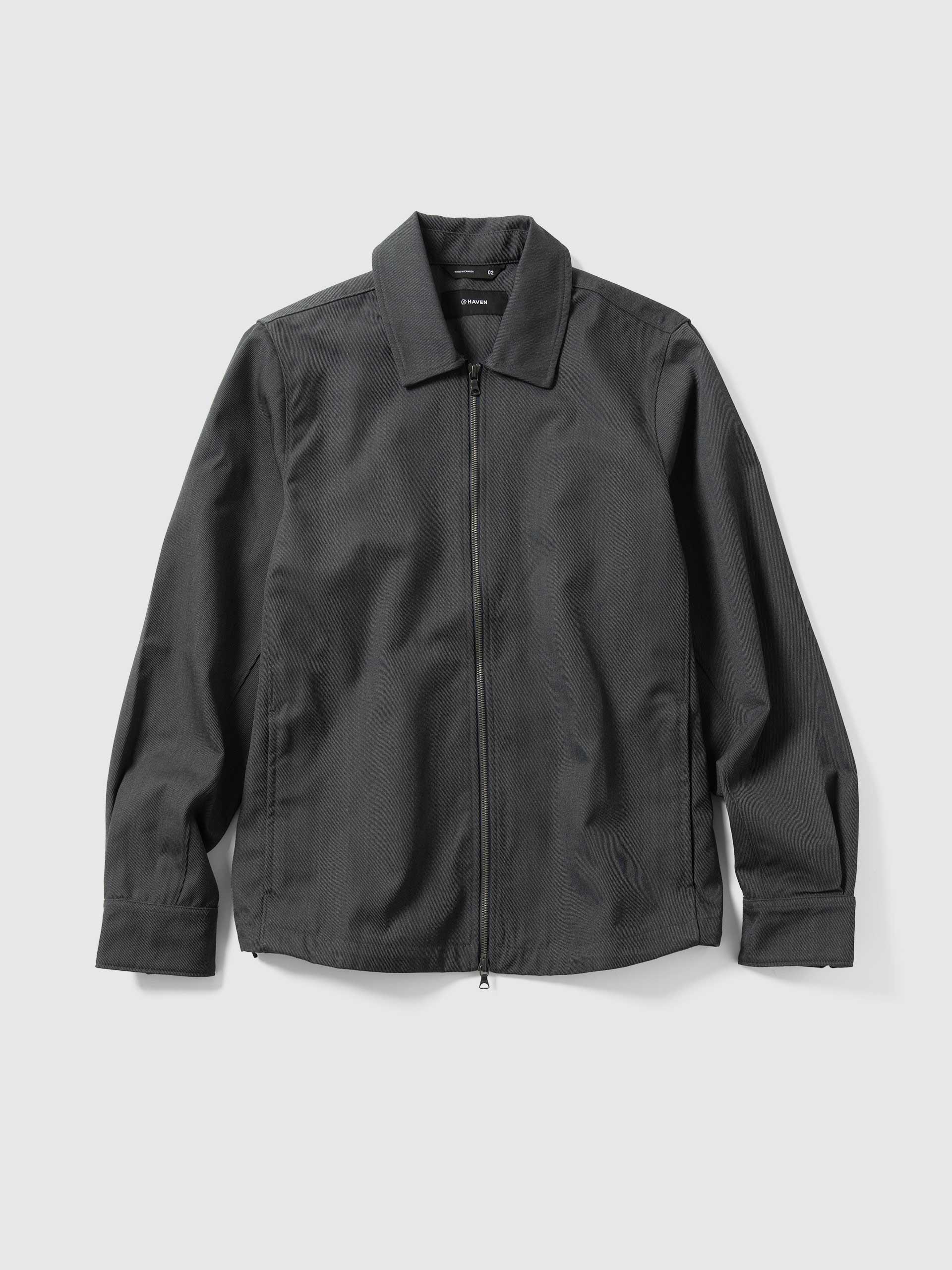 Guide Shirt - Super 100 Wool Gabardine Charcoal