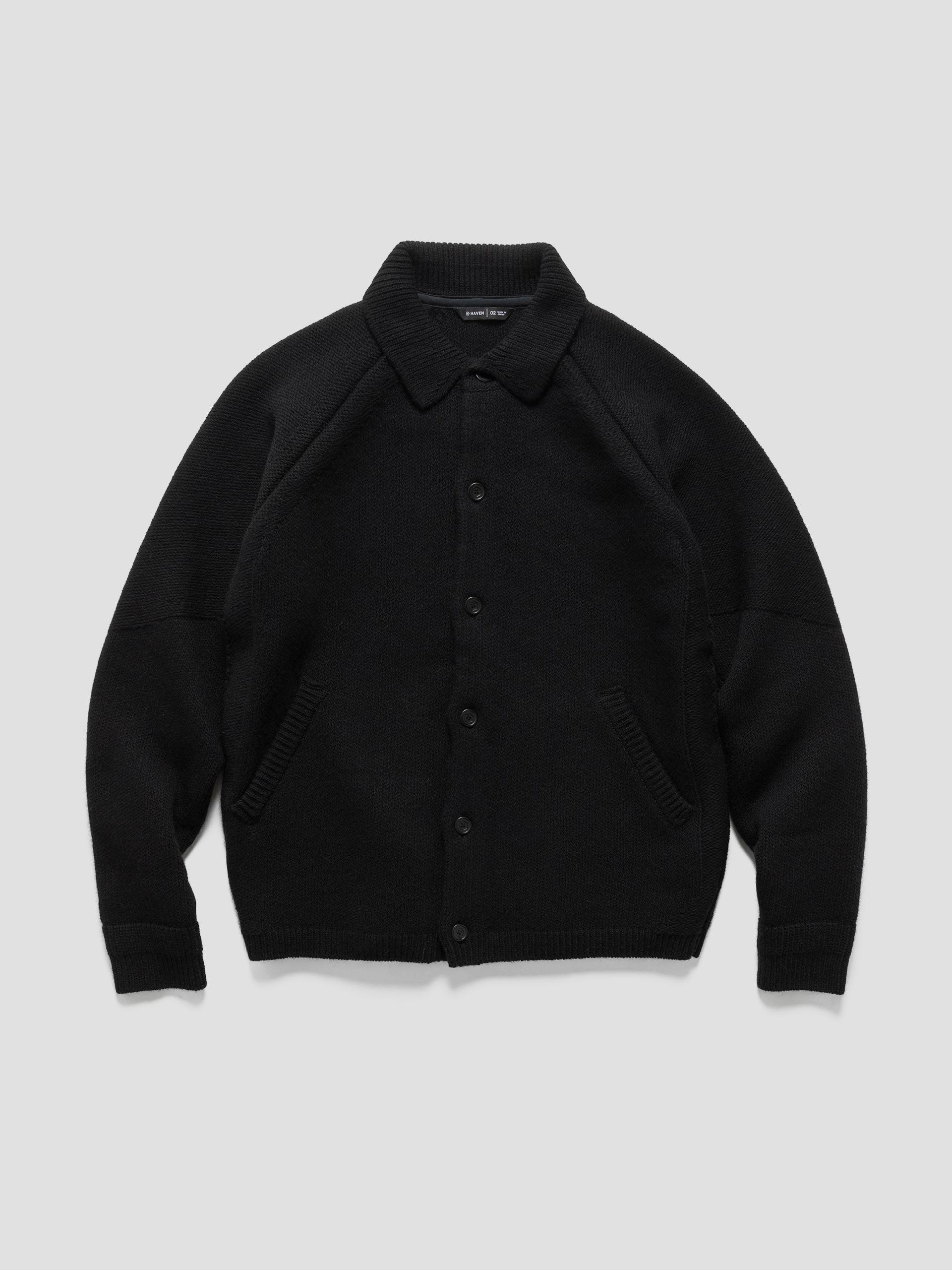 Highland Knit Shirt - Merino Wool Cashmere Black
