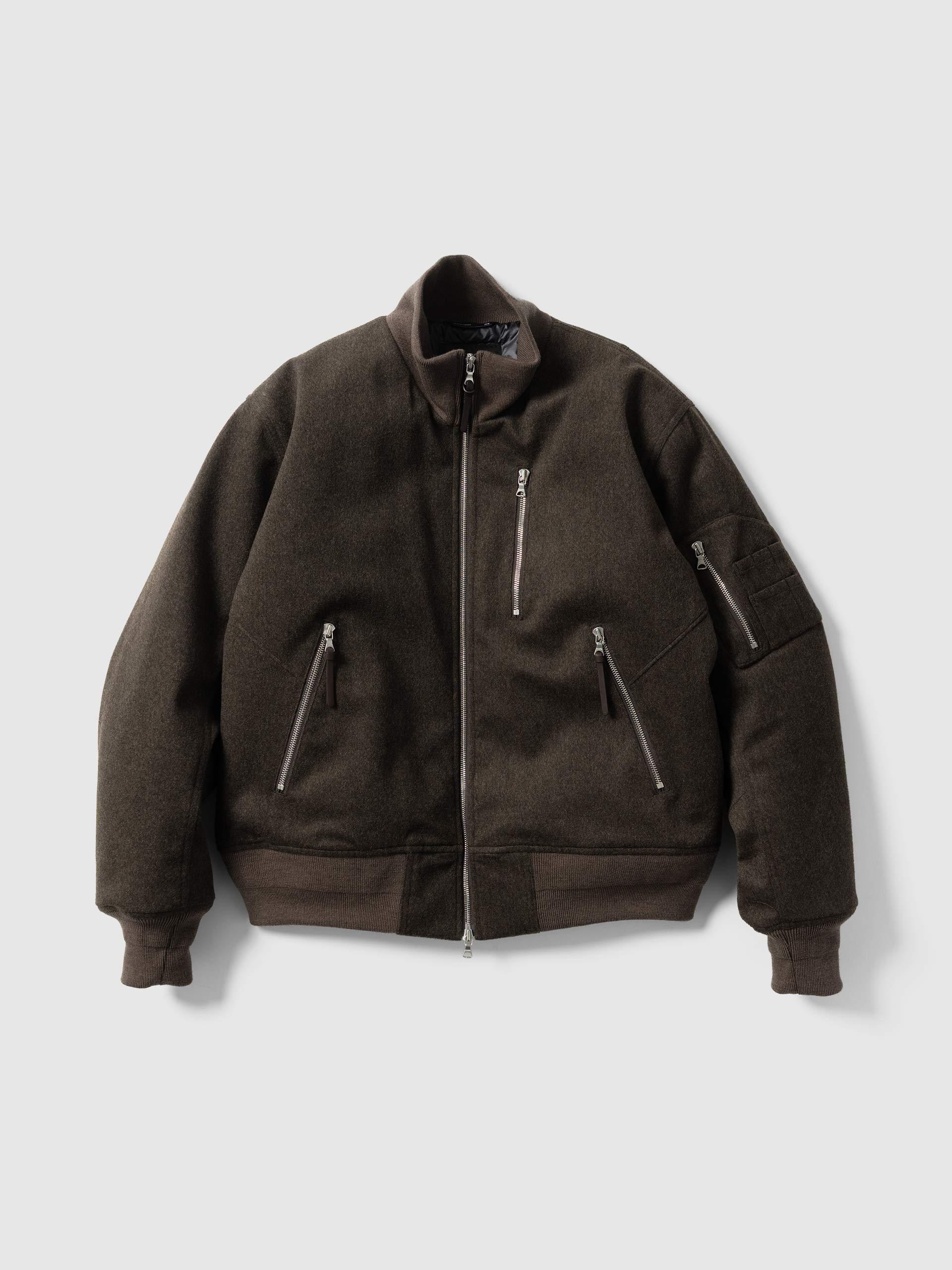 Loft Bomber - Loro Piana Storm System® Wool Brown