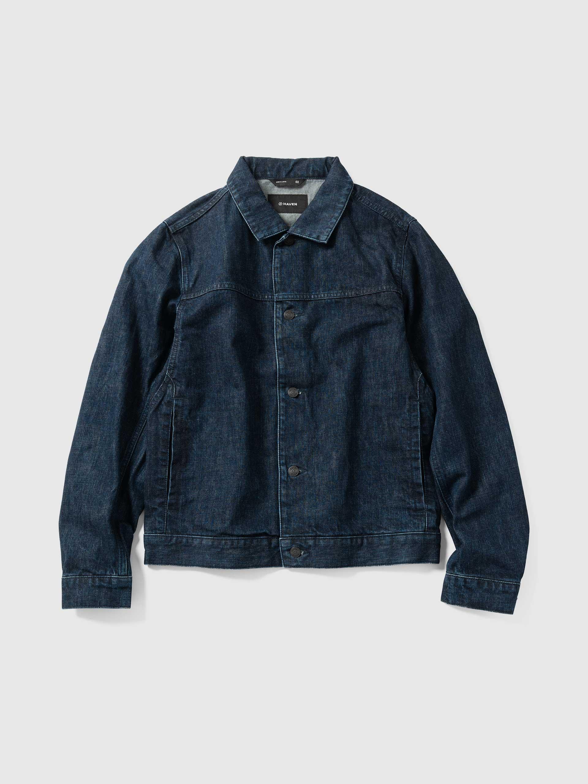 Rig Jacket - Stone Bio Washed Cotton Denim Indigo