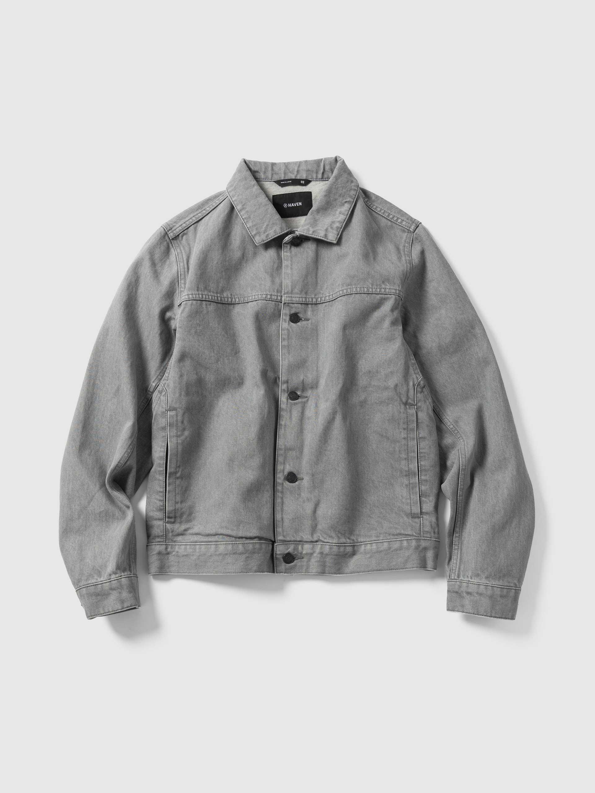Rig Jacket - Washed Cotton Denim Light Grey