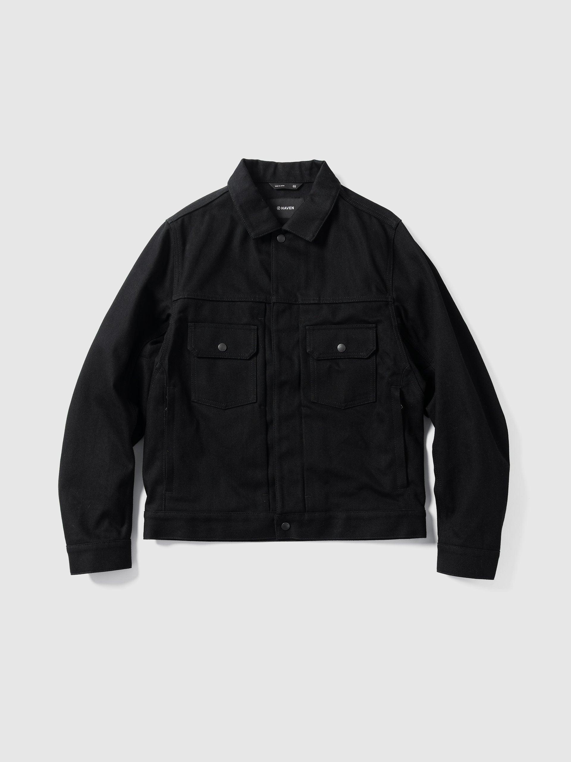 Station Jacket - Suvin Cotton Denim Black