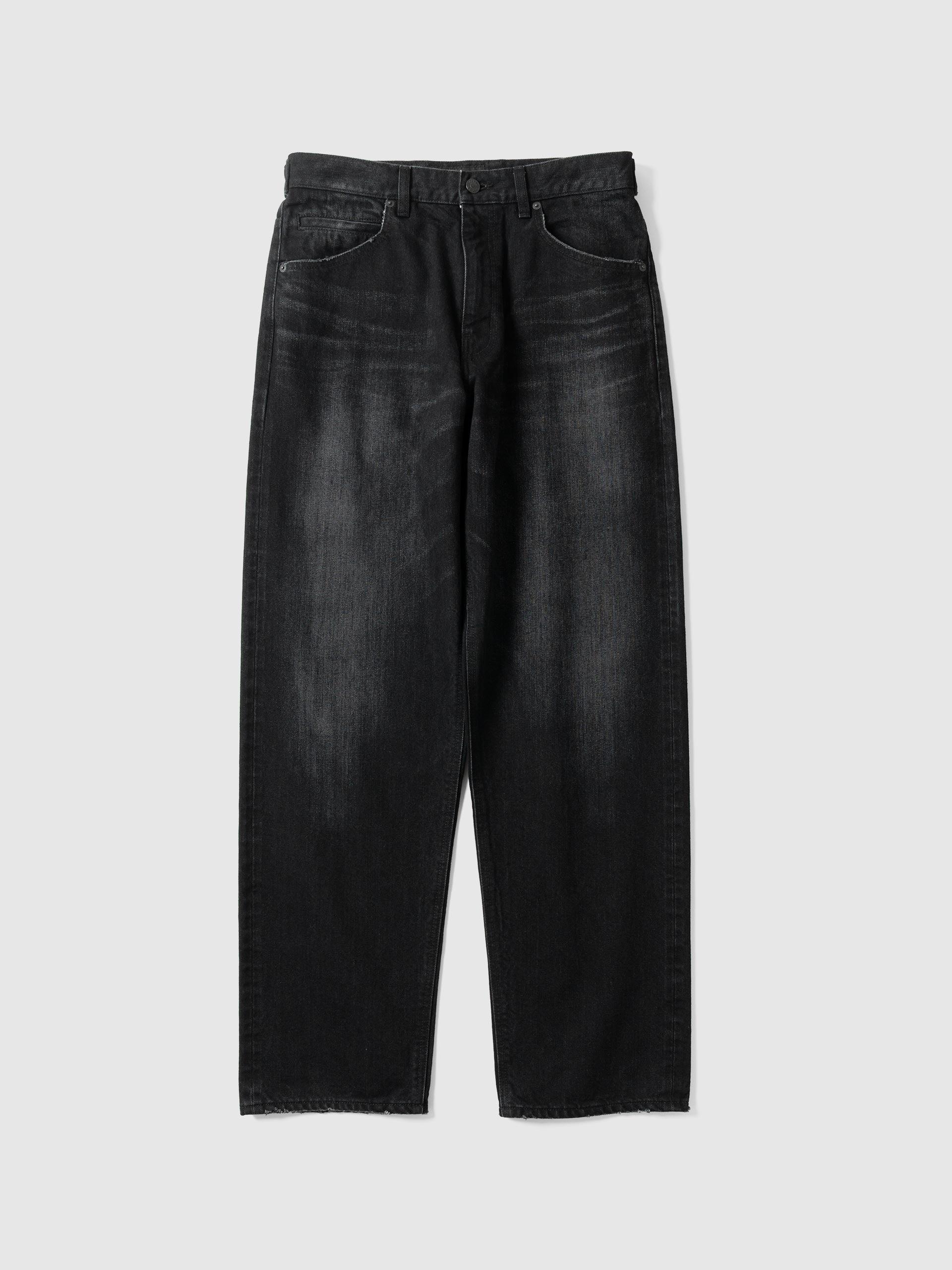 Station Pant - Suvin Cotton Denim Washed Black