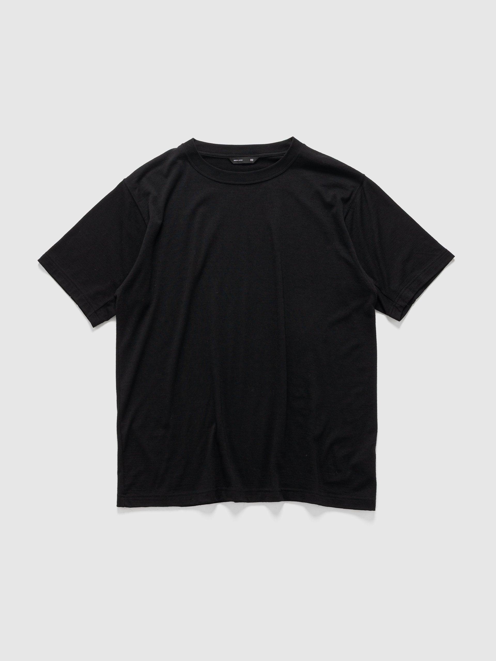 Stratus T-Shirt - Superfine Wool Jersey Black