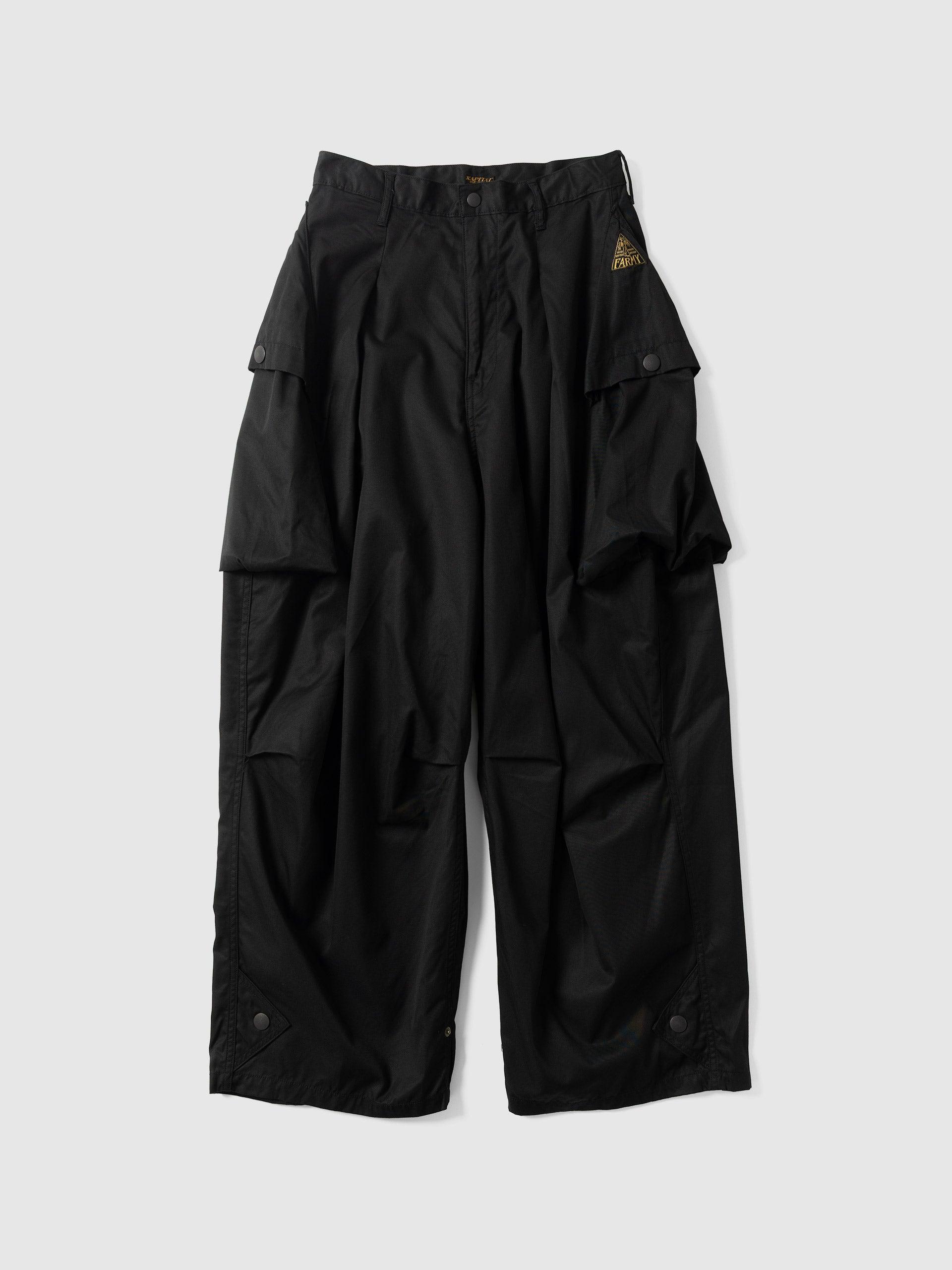 Gabergine Cotton AODAI Cargo Pants 2026 Black