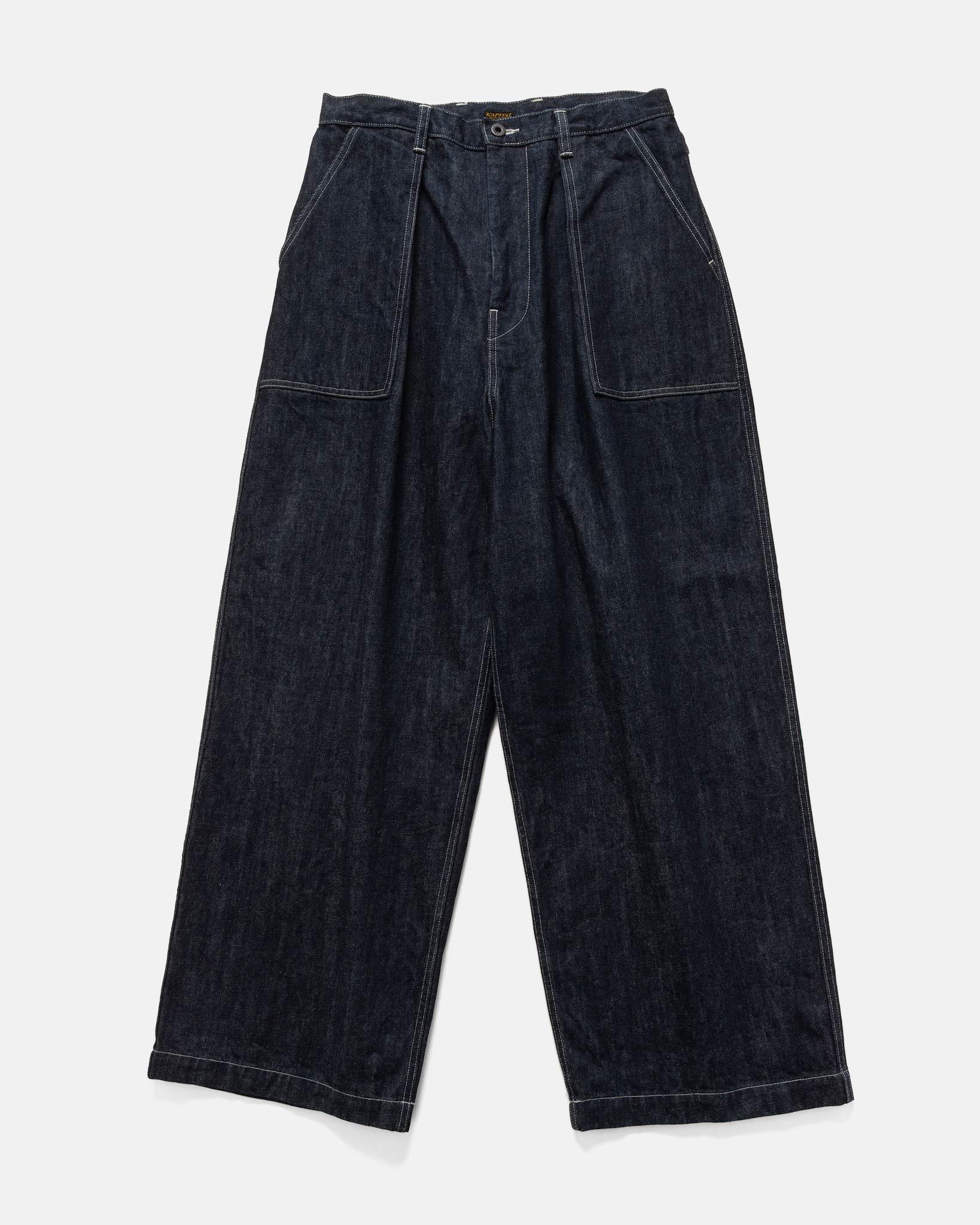 14oz Denim FATIGUE Baggy Pants Indigo
